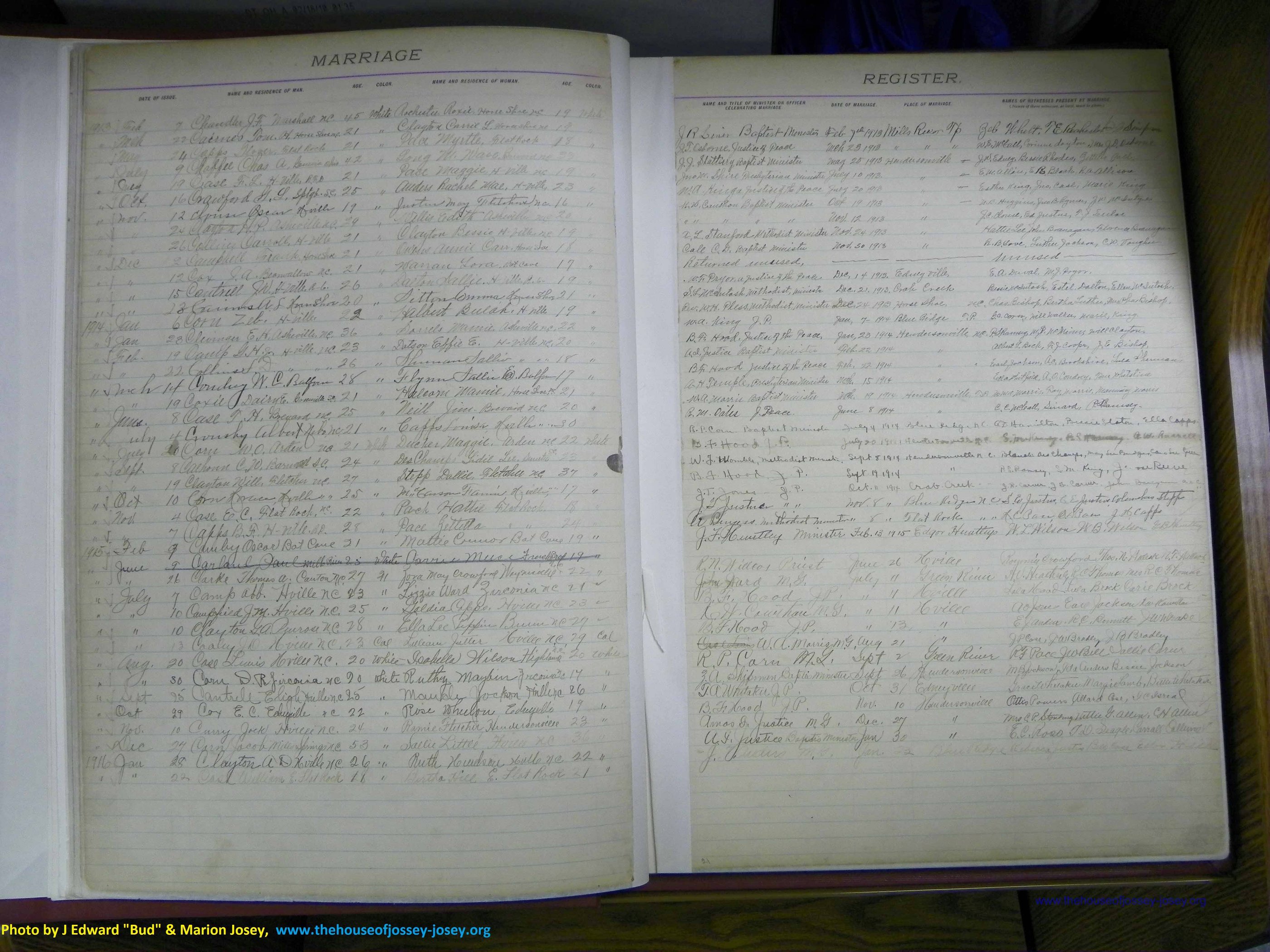 Henderson Co, NC, Marriages 1909 - 1916, (08).JPG