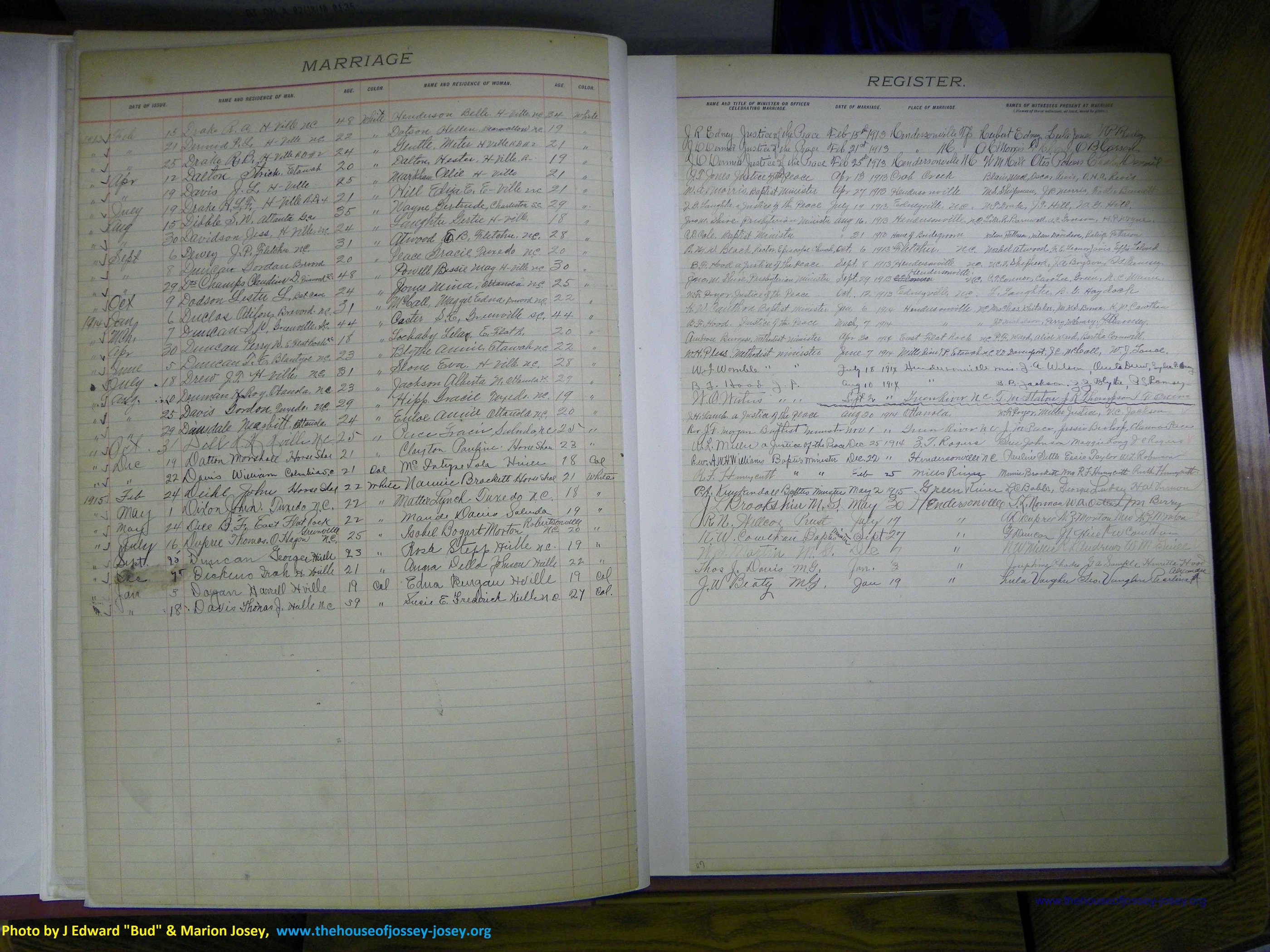 Henderson Co, NC, Marriages 1909 - 1916, (10).JPG