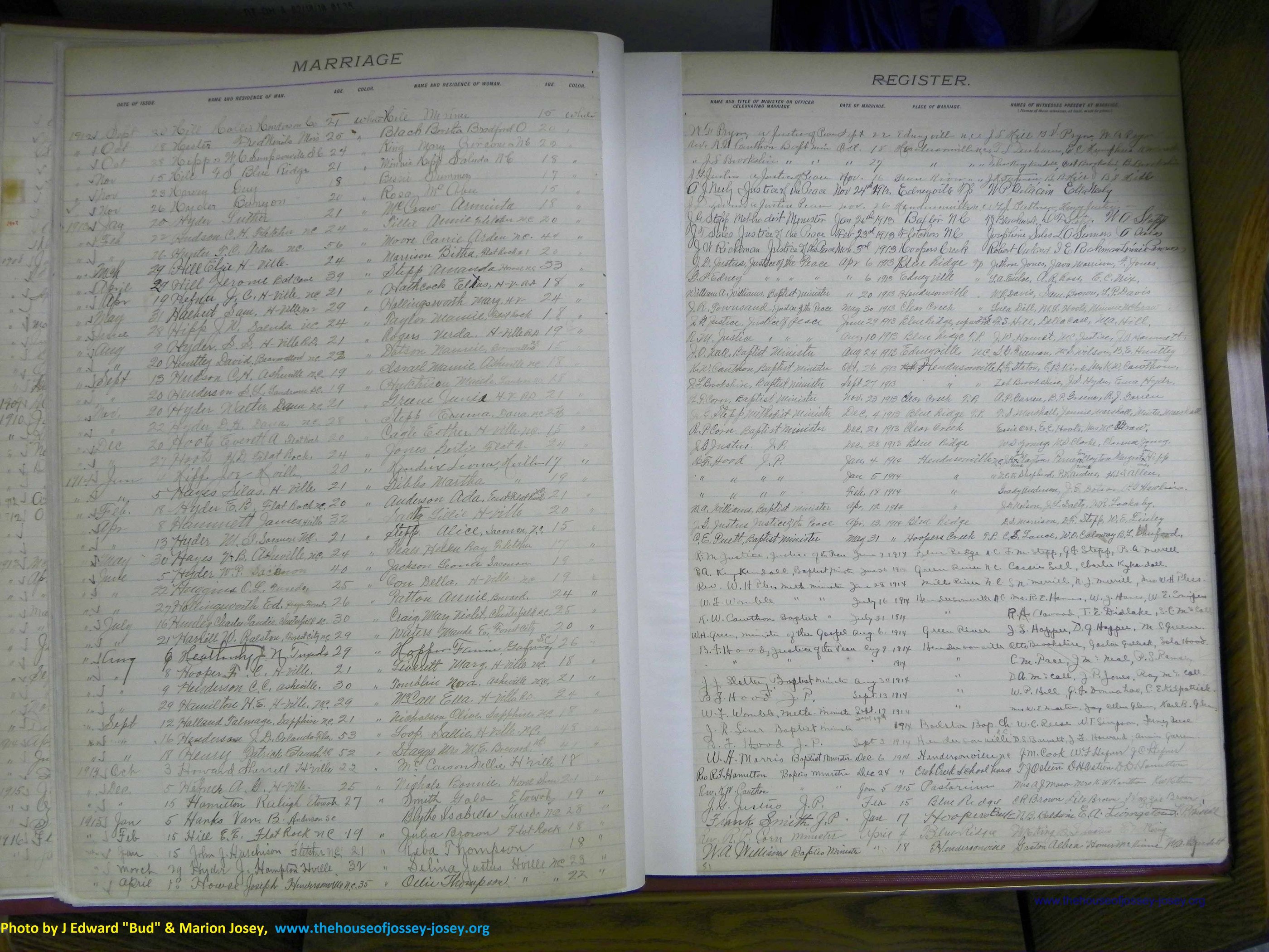 Henderson Co, NC, Marriages 1909 - 1916, (18).JPG