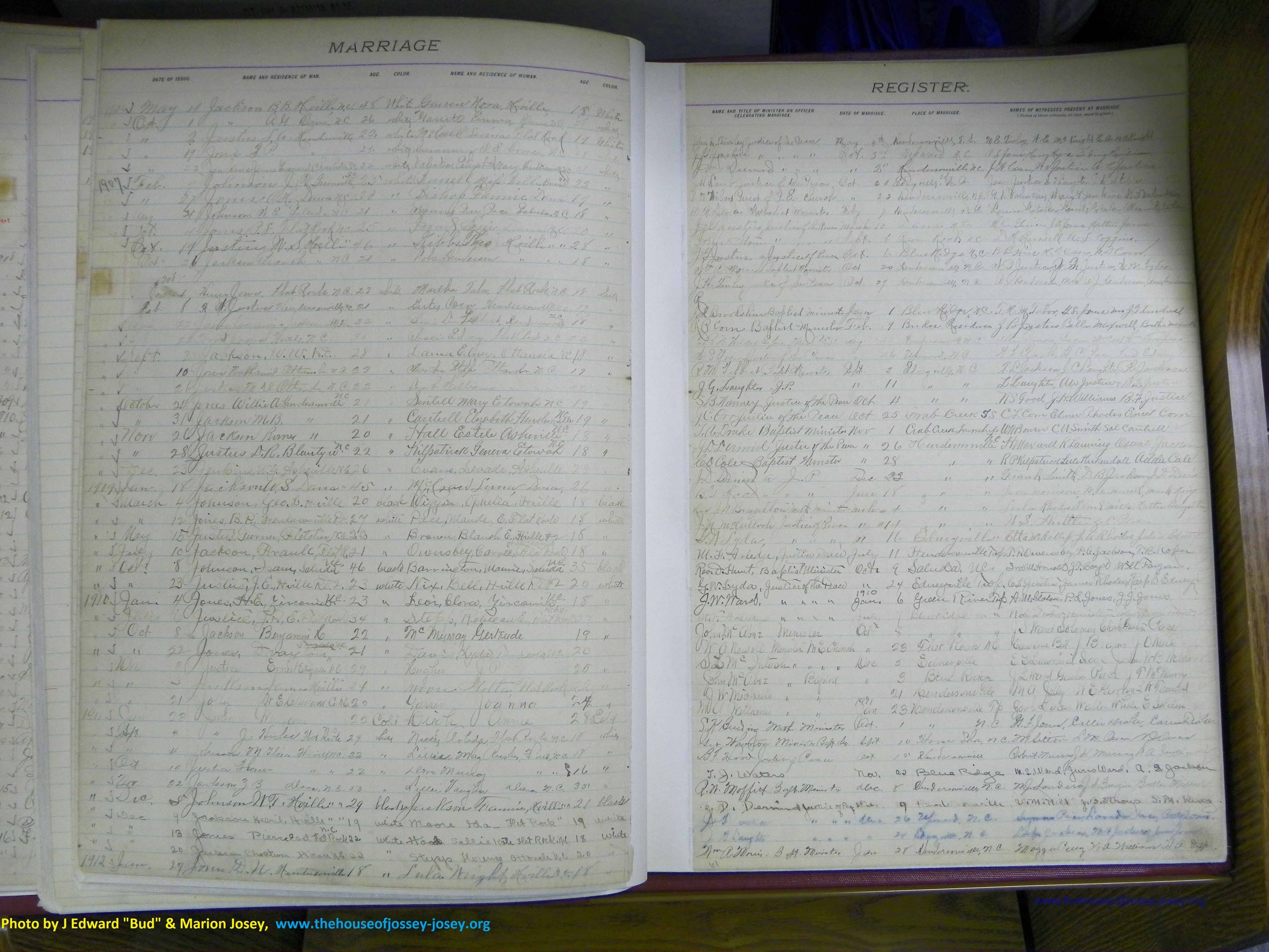 Henderson Co, NC, Marriages 1909 - 1916, (21).JPG