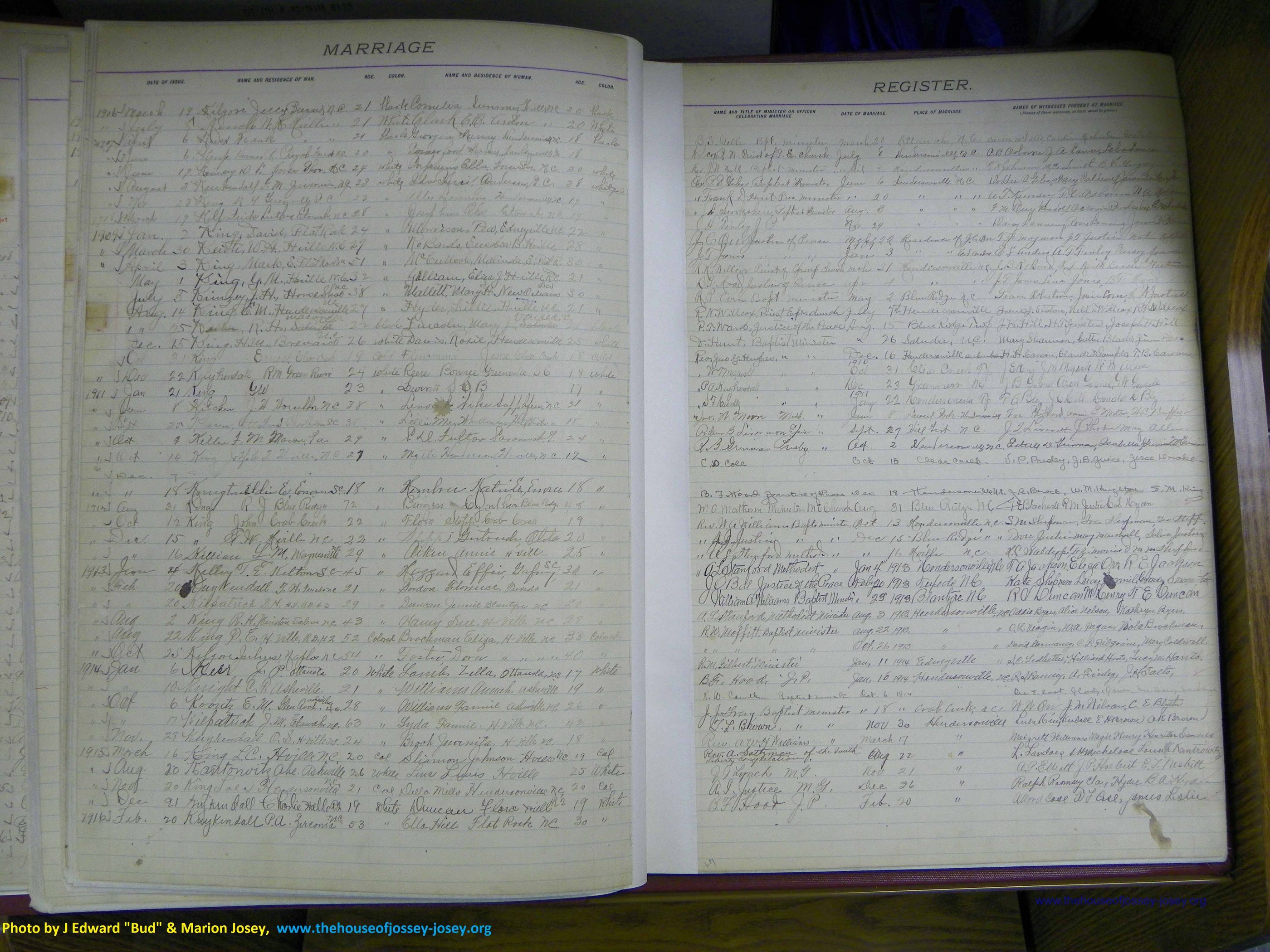 Henderson Co, NC, Marriages 1909 - 1916, (23).JPG