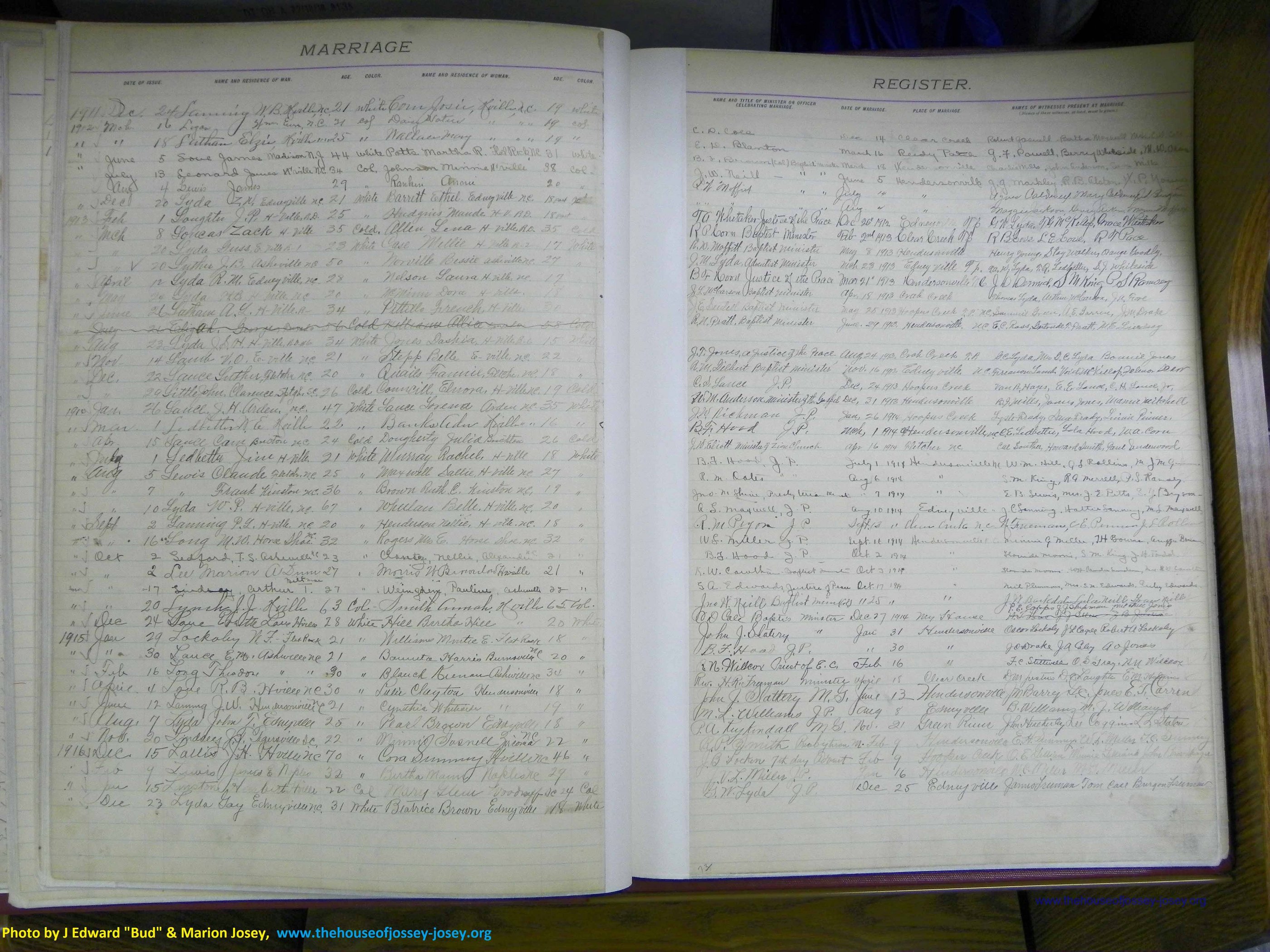 Henderson Co, NC, Marriages 1909 - 1916, (25).JPG