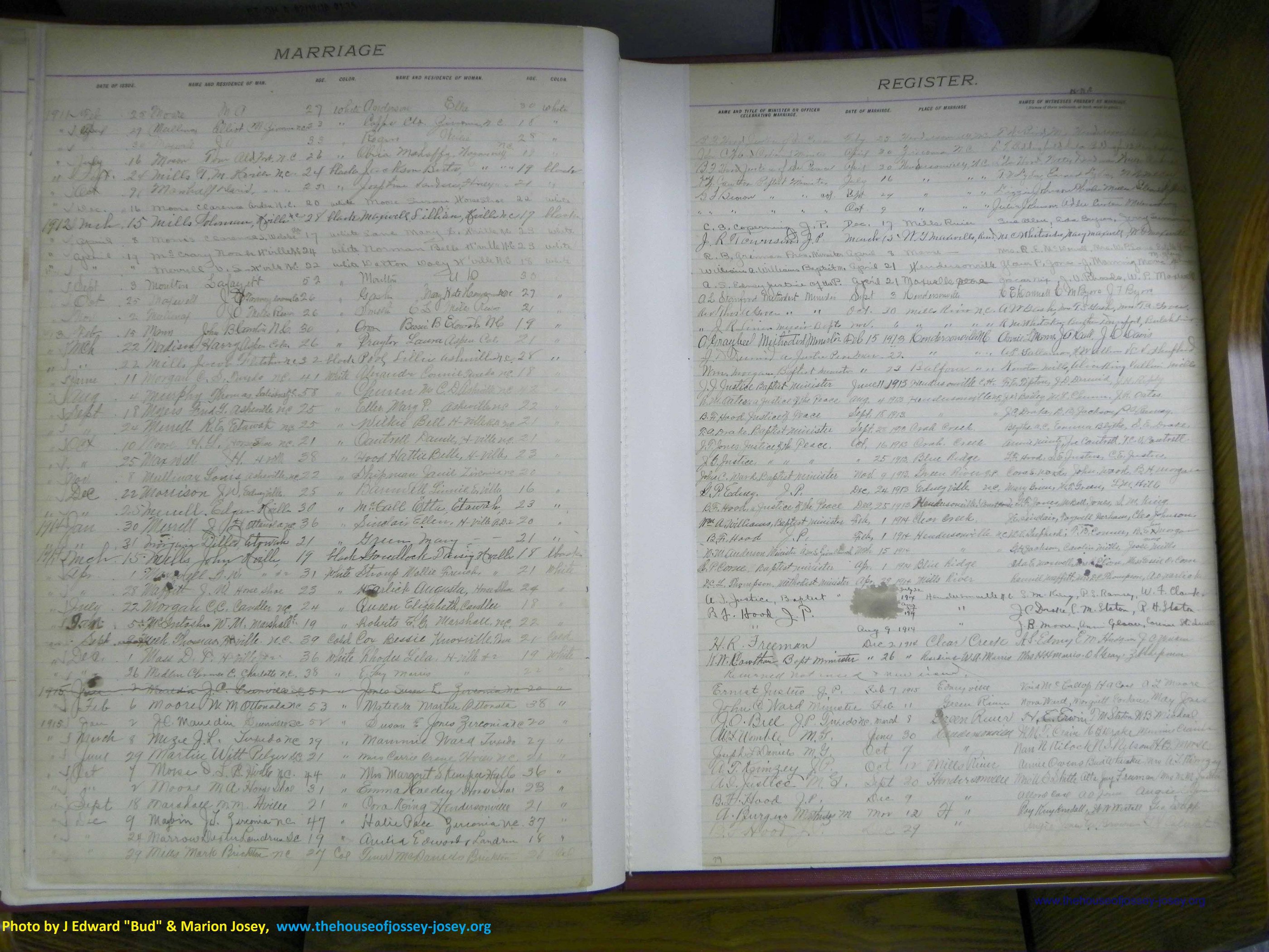 Henderson Co, NC, Marriages 1909 - 1916, (28).JPG