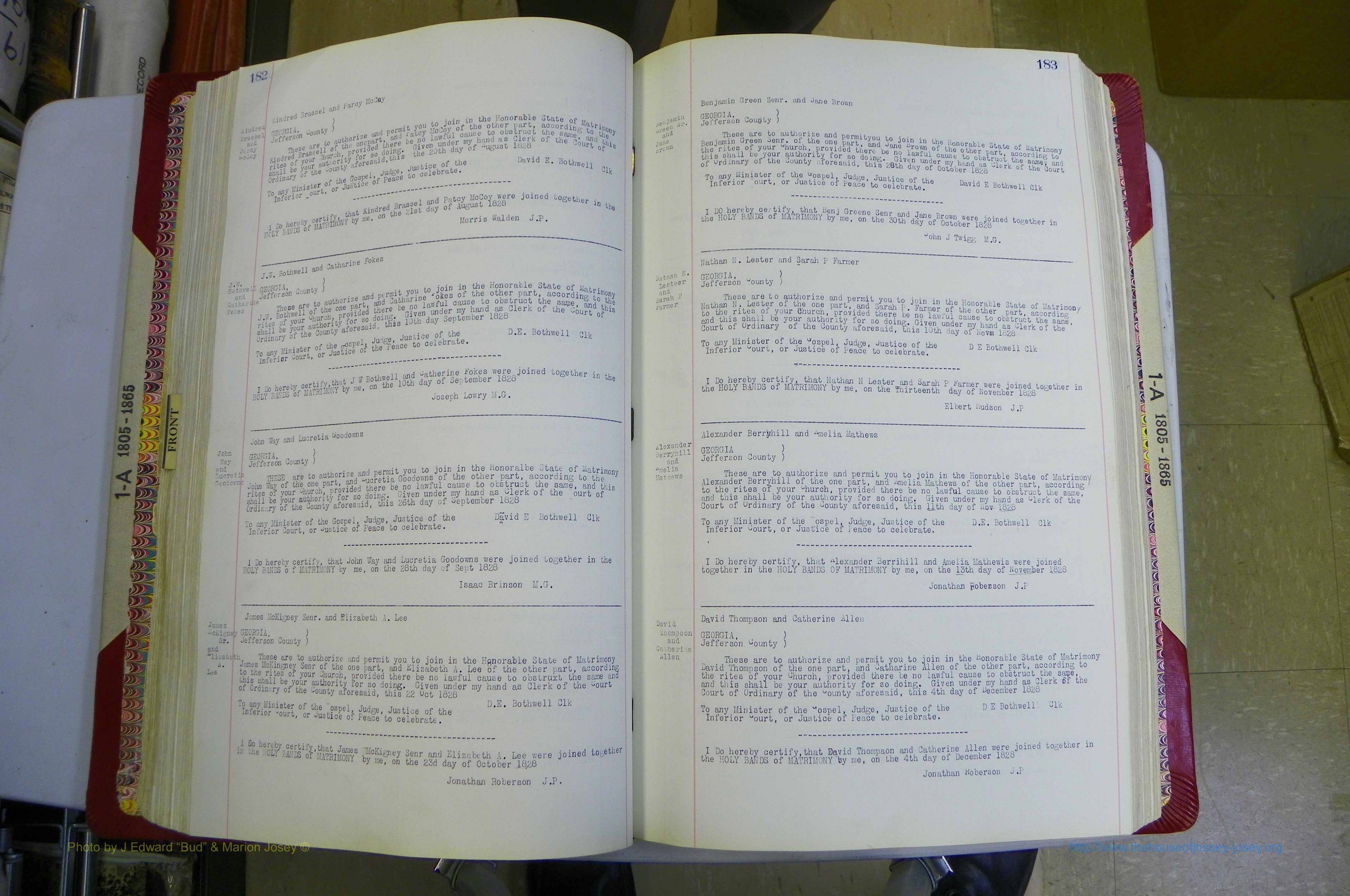 Jefferson Co, GA, Marriages Book 1 - A, 1805 - 1865 (125).JPG