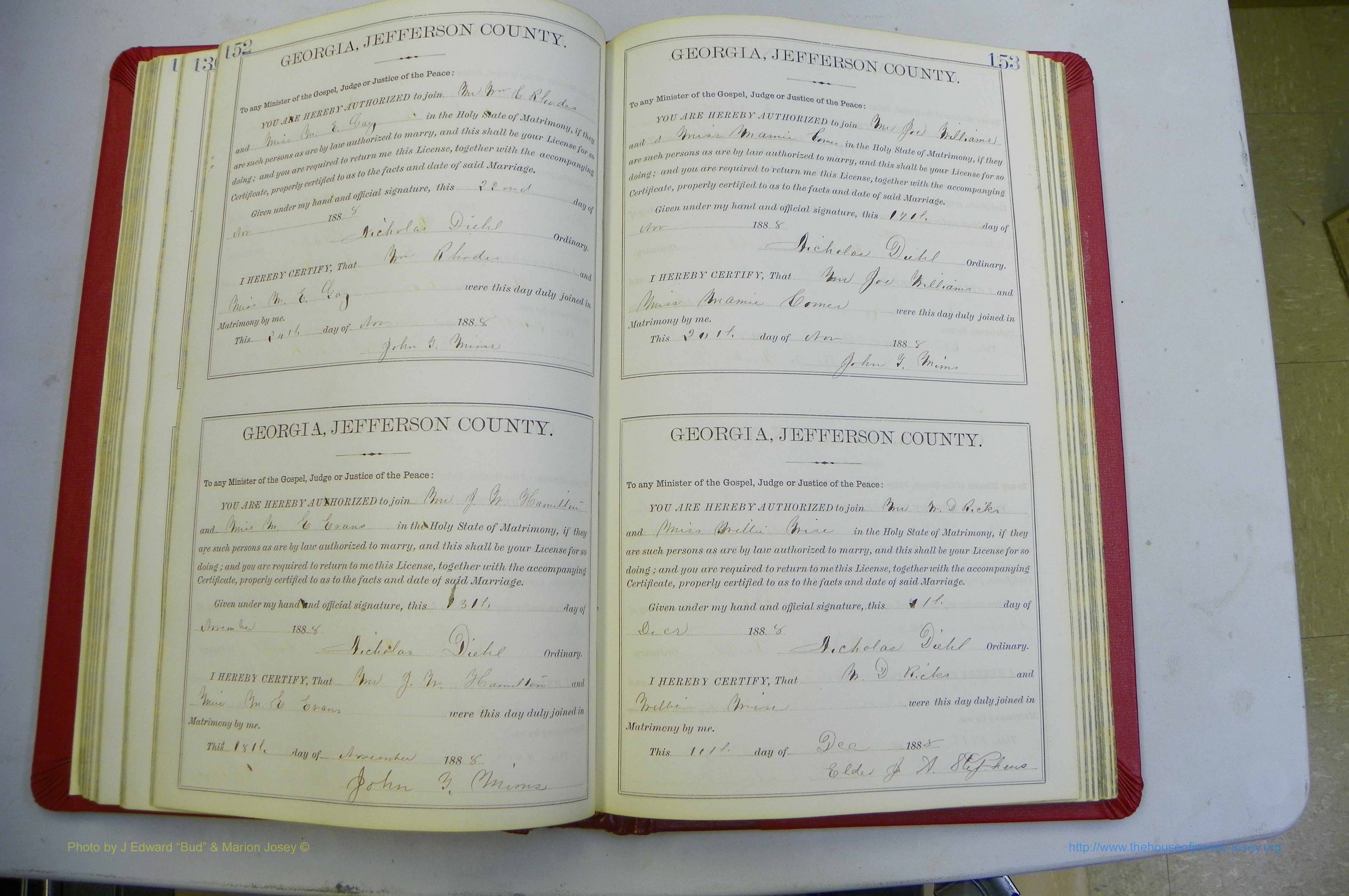 Jefferson Co, GA, Marriages Book 2A, 1880 - 1891, White (103).JPG