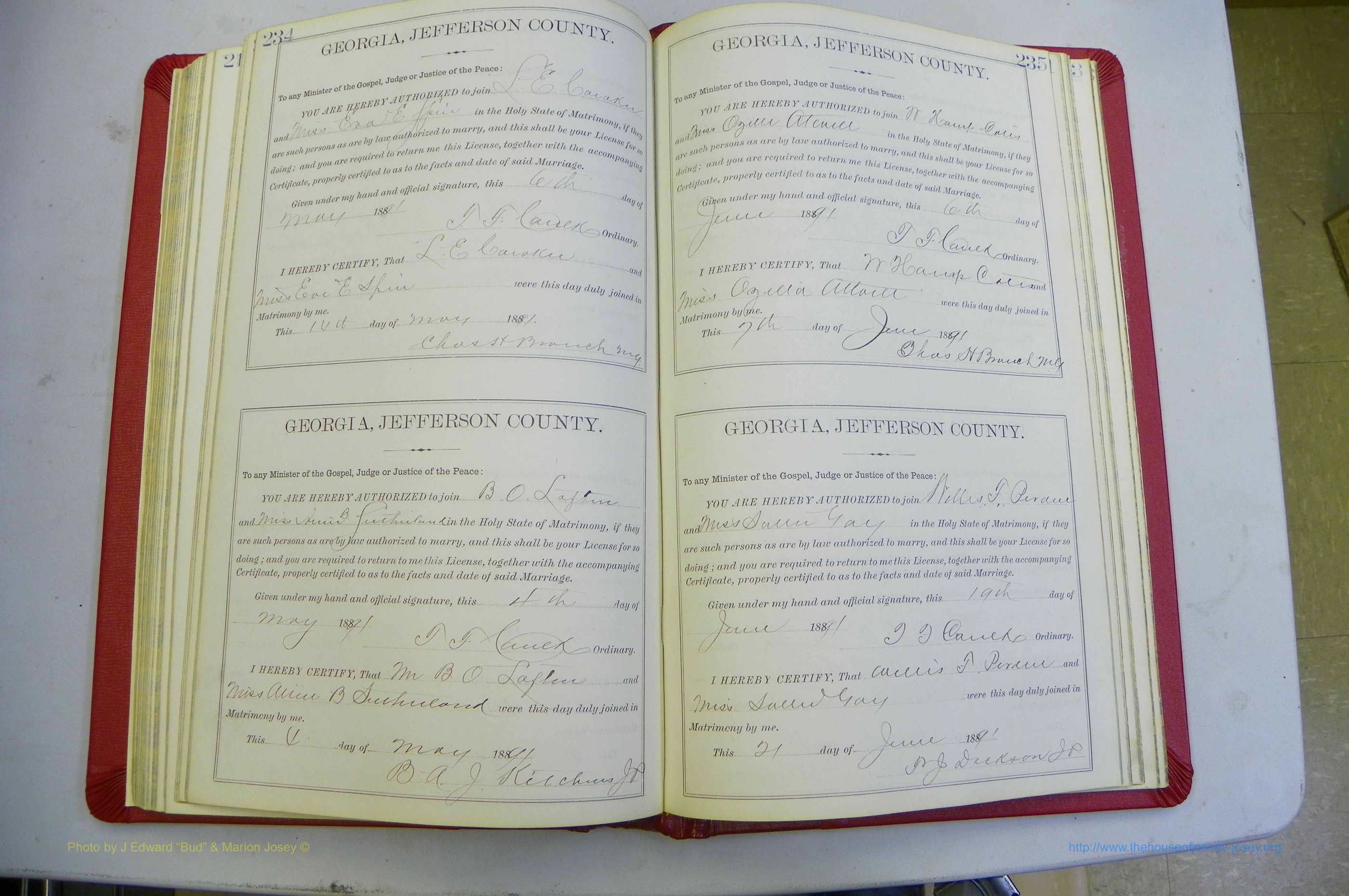 Jefferson Co, GA, Marriages Book 2A, 1880 - 1891, White (145).JPG