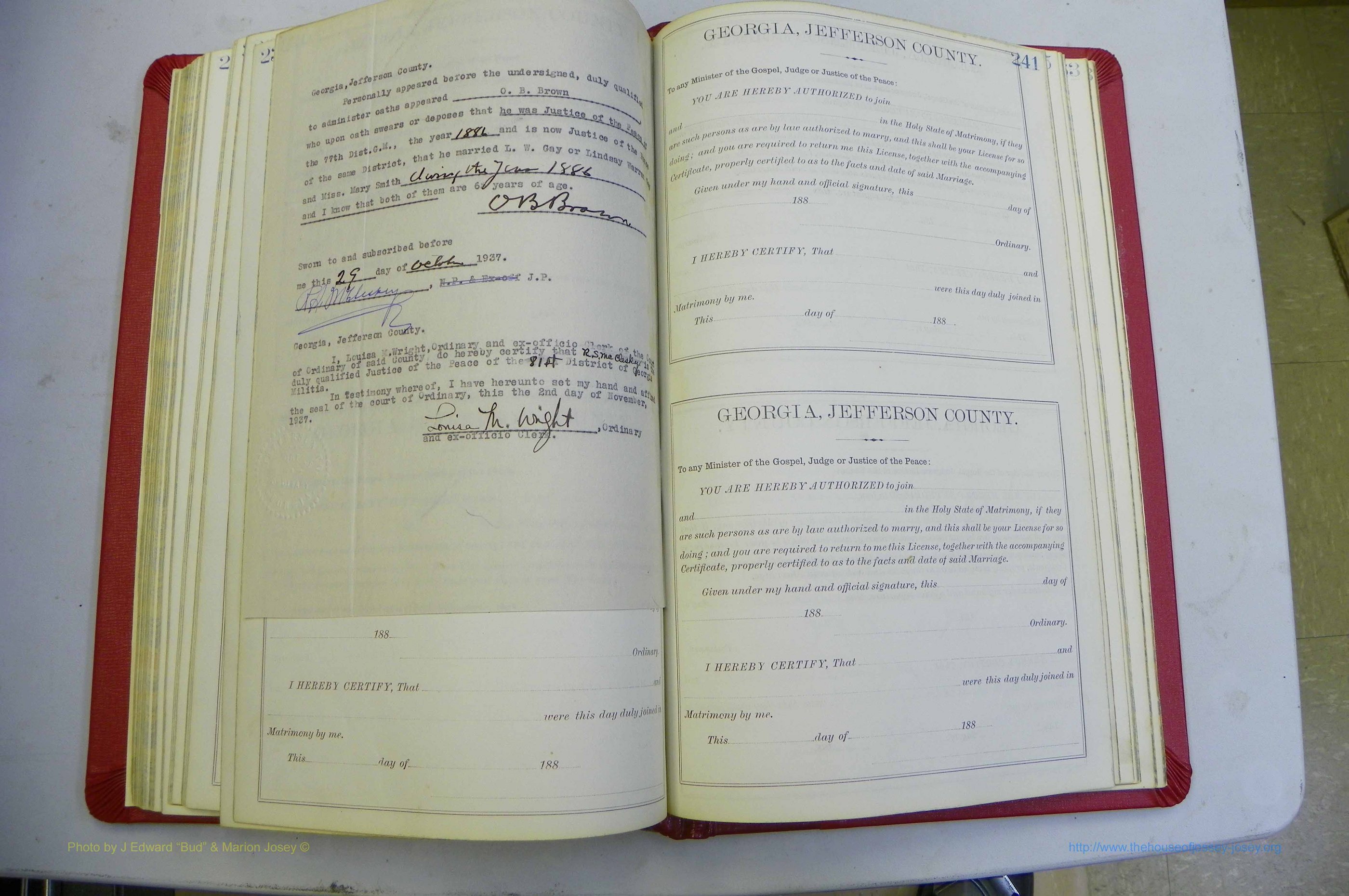 Jefferson Co, GA, Marriages Book 2A, 1880 - 1891, White (148).JPG