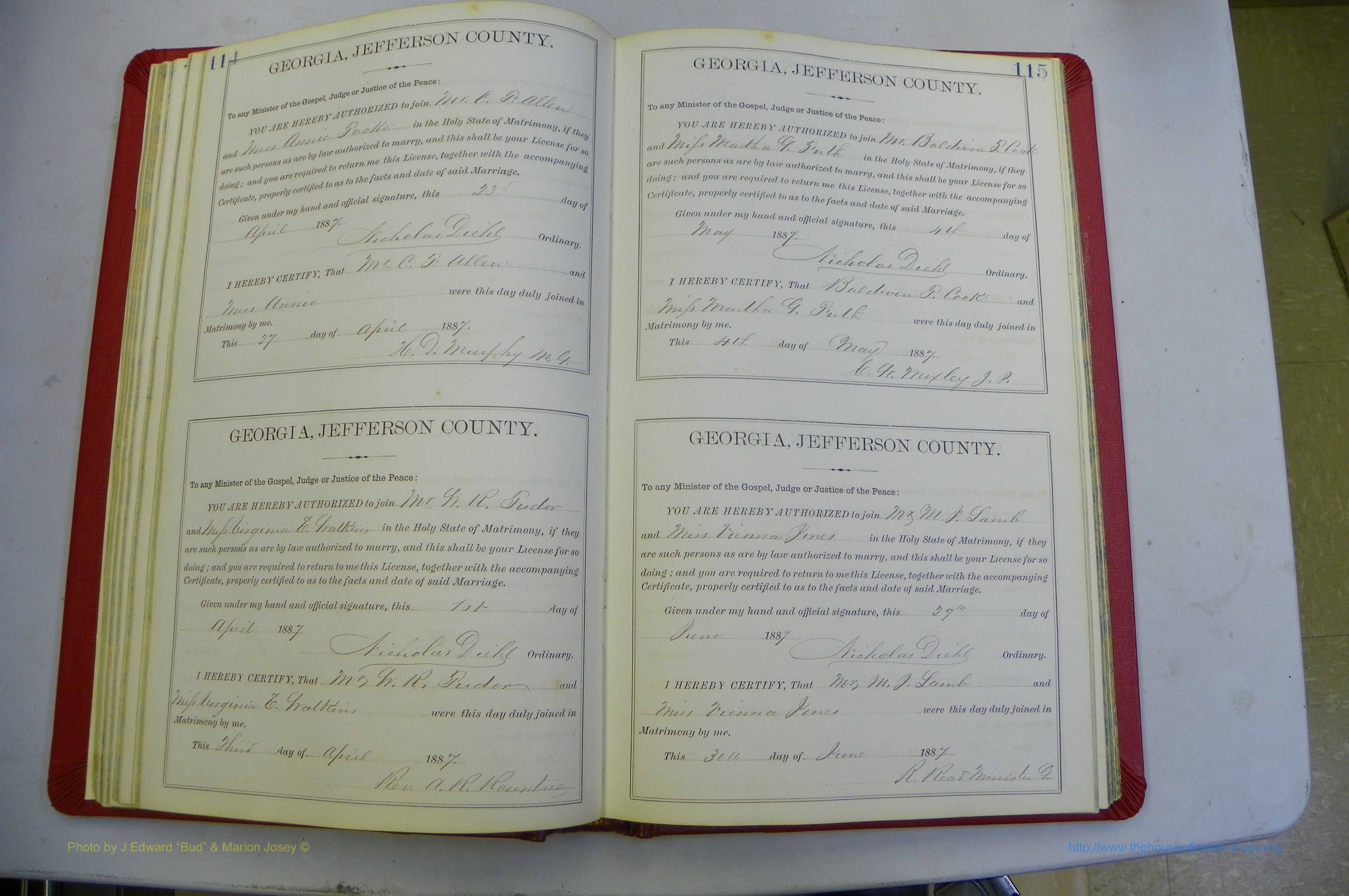 Jefferson Co, GA, Marriages Book 2A, 1880 - 1891, White (84).JPG