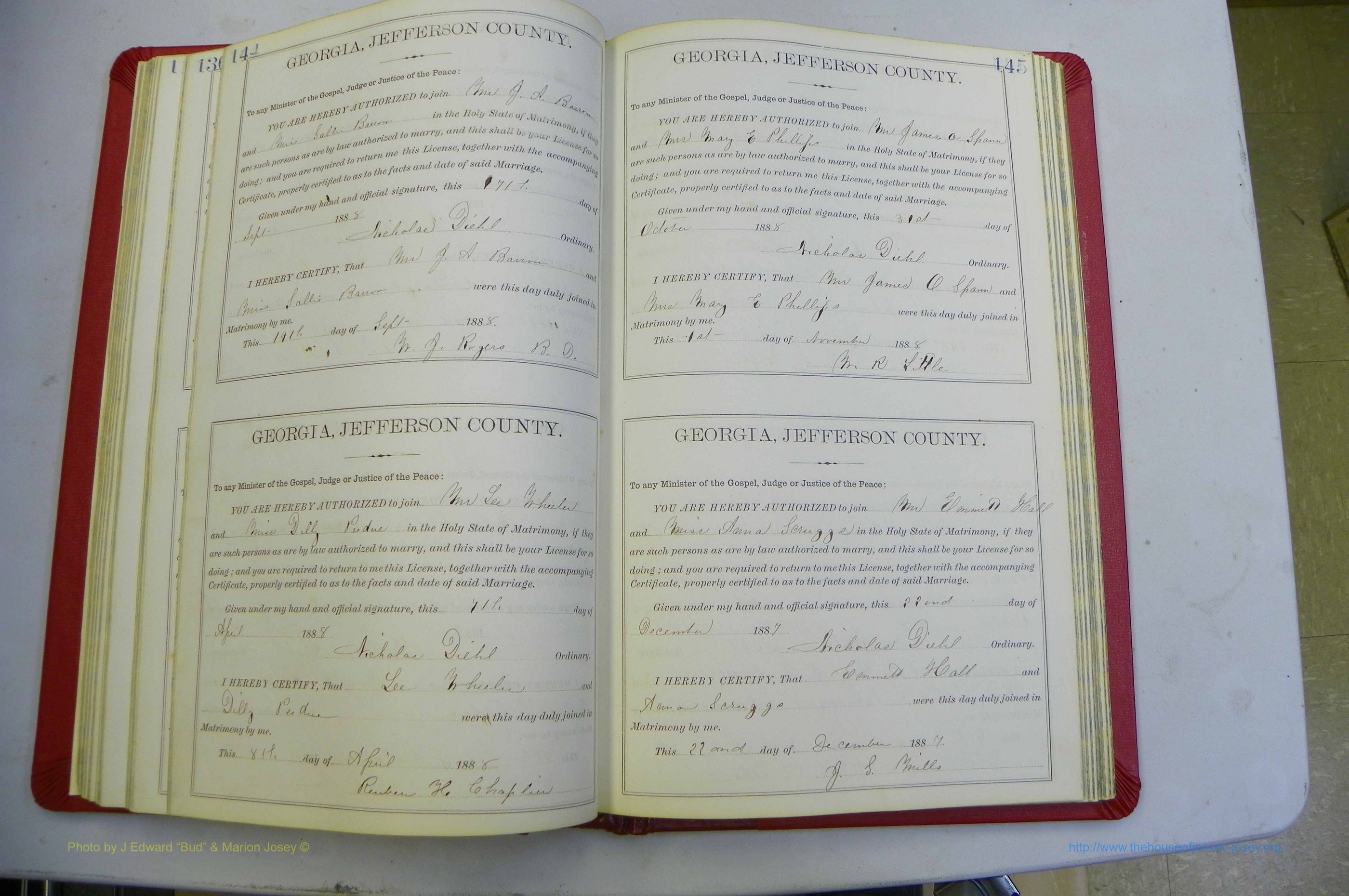 Jefferson Co, GA, Marriages Book 2A, 1880 - 1891, White (99).JPG