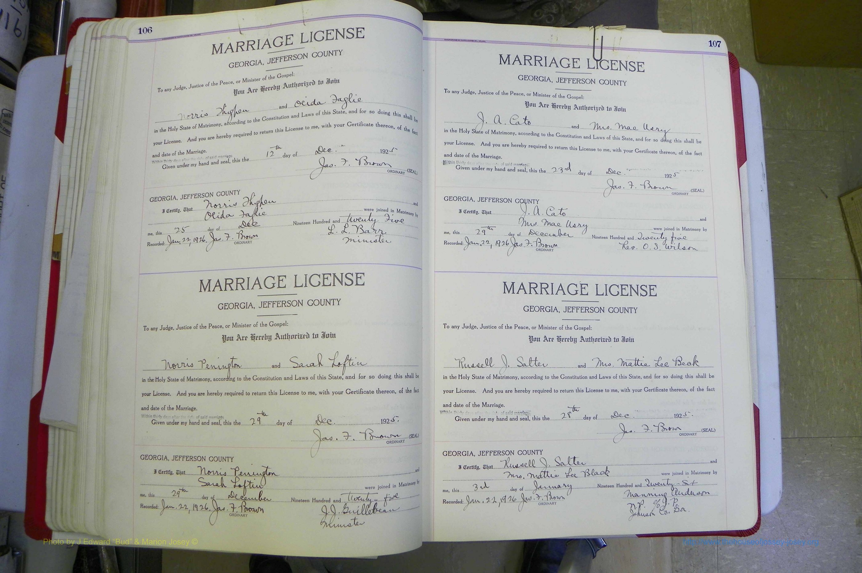 Jefferson Co, GA, Marriages Book C, 1922 - 1941, White (116).JPG