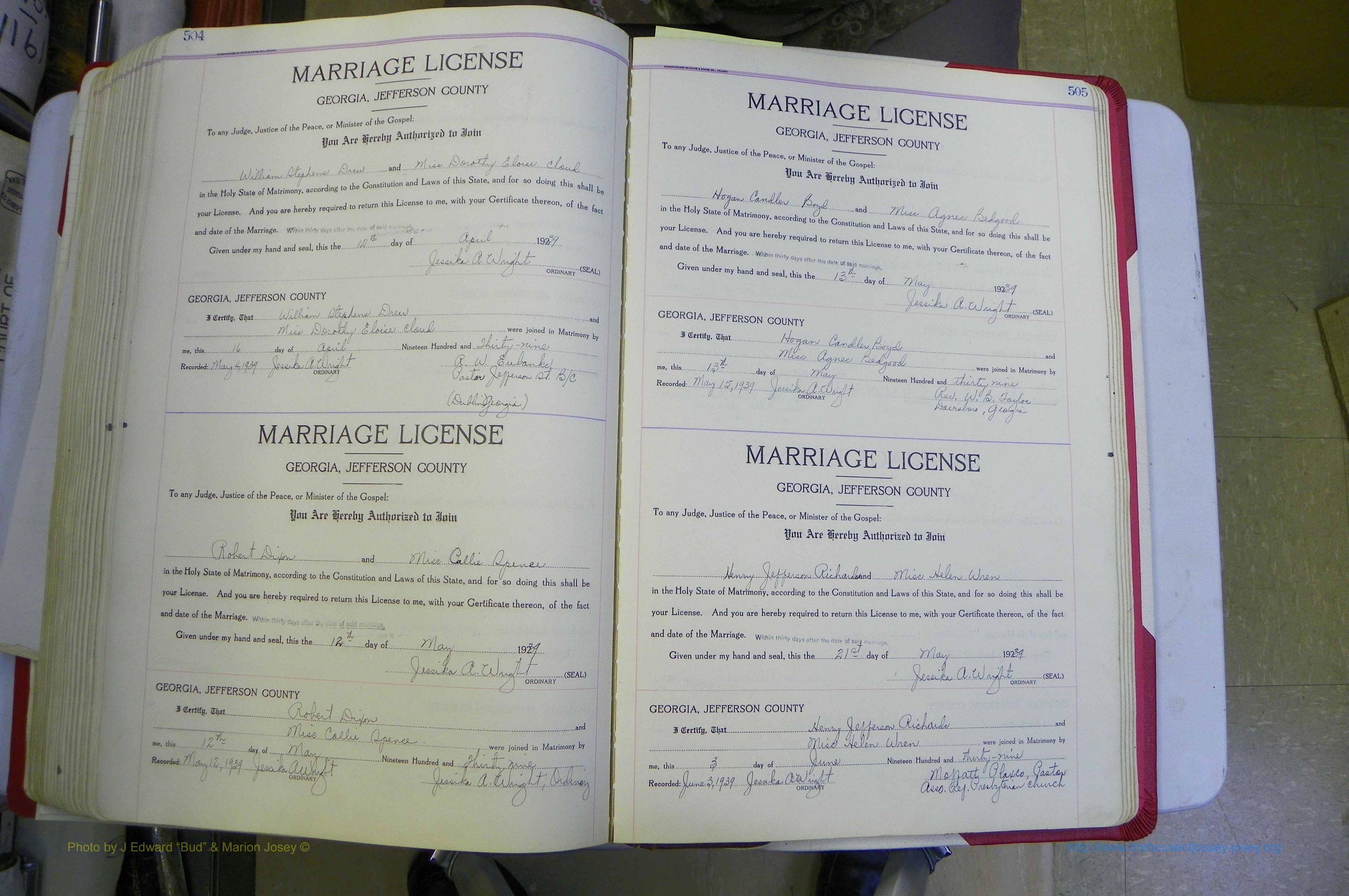 Jefferson Co, GA, Marriages Book C, 1922 - 1941, White (317).JPG