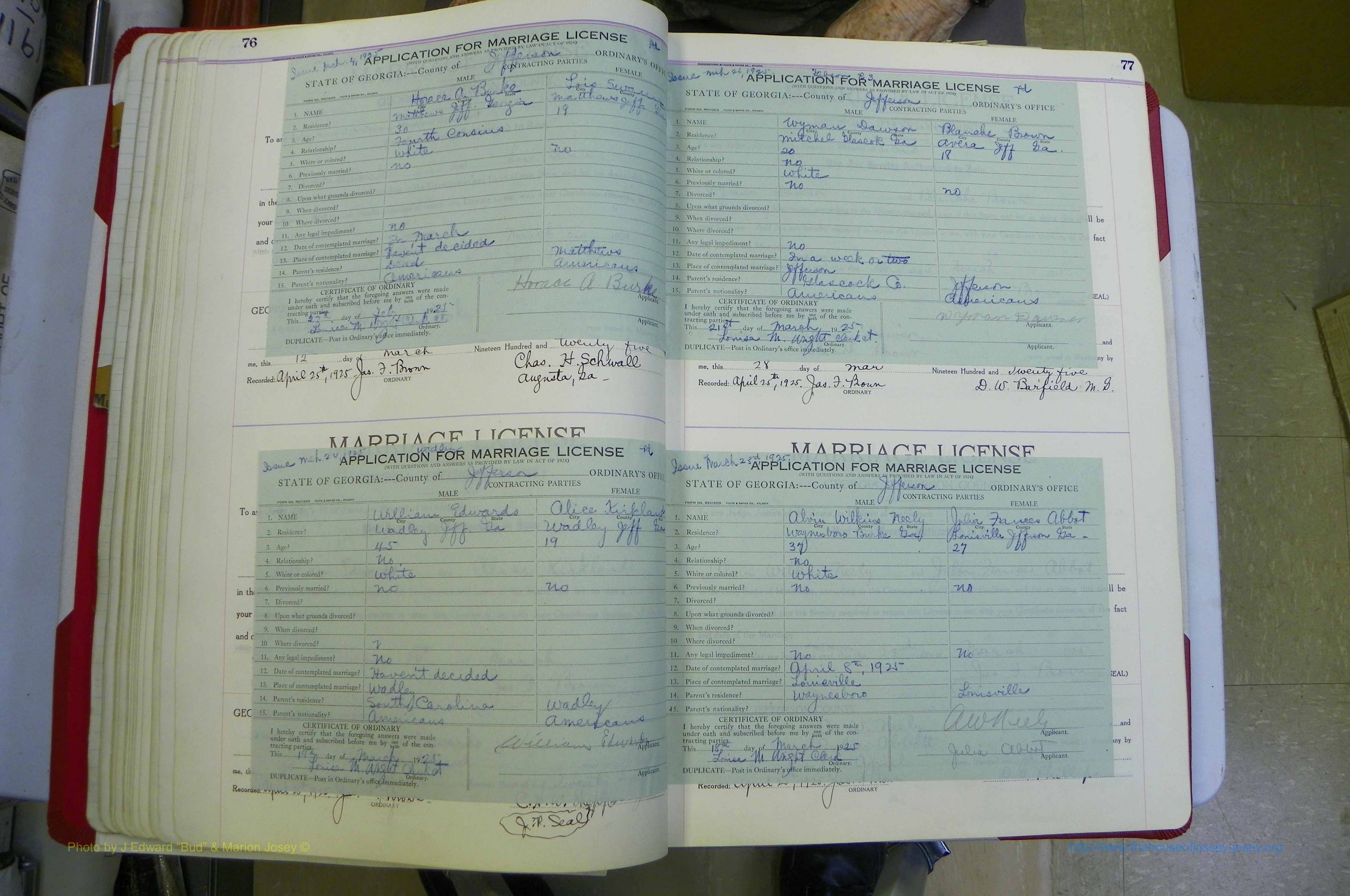 Jefferson Co, GA, Marriages Book C, 1922 - 1941, White (81).JPG