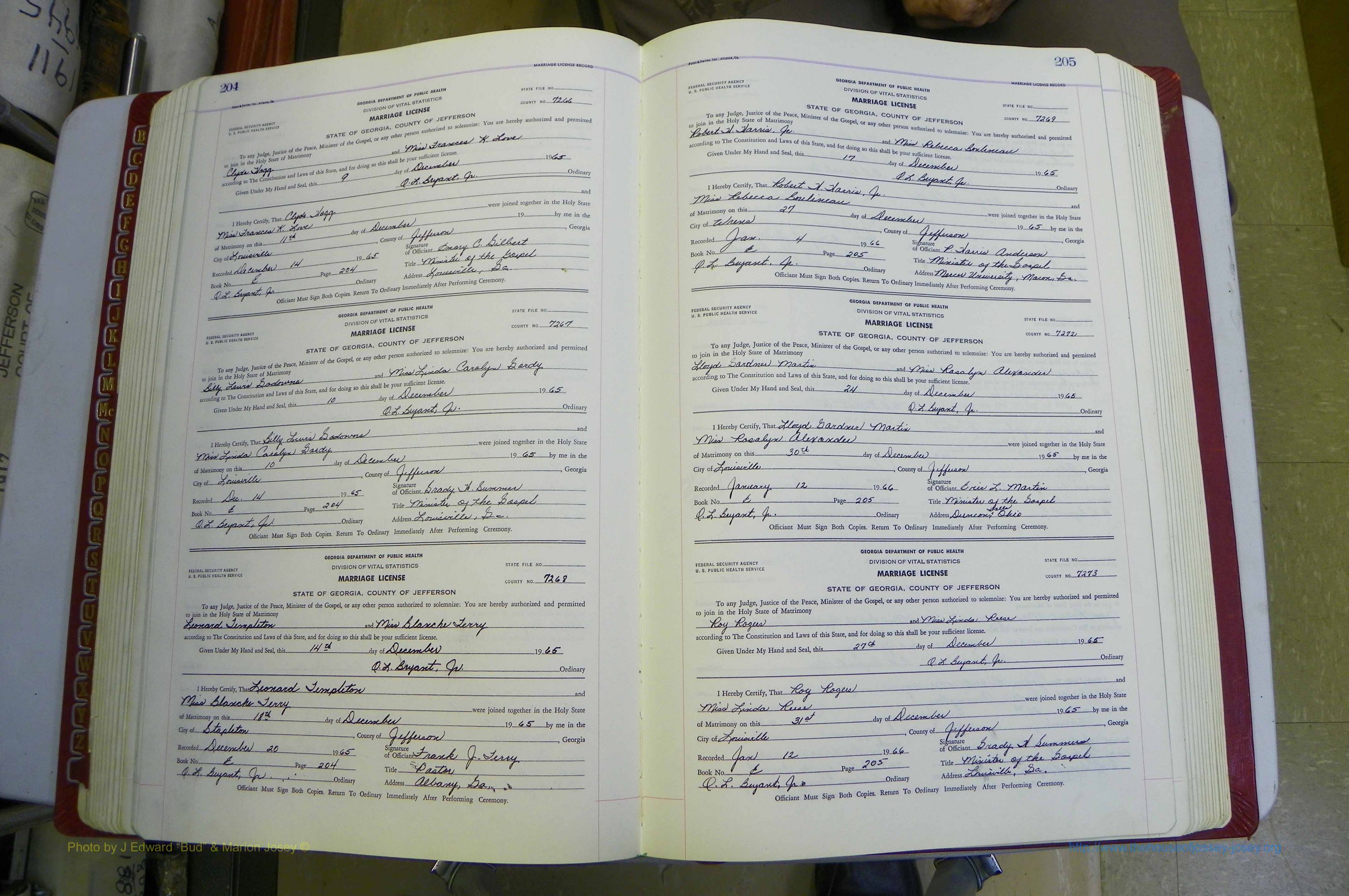 Jefferson Co, GA, Marriages Book E, 1952 - 1981, White (132).JPG