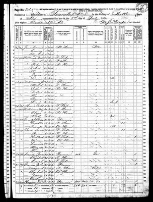 1870, Mary Josey Huggins, Butler Co AL, part 1.jpg