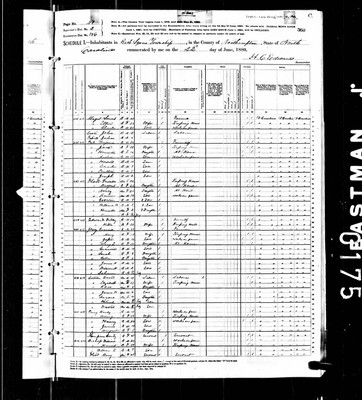 1880, Granvill Josey, Northampton Co NC, col.jpg