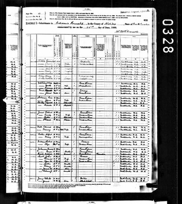 1880, Napoleon B Josey, Halifax Co NC.jpg