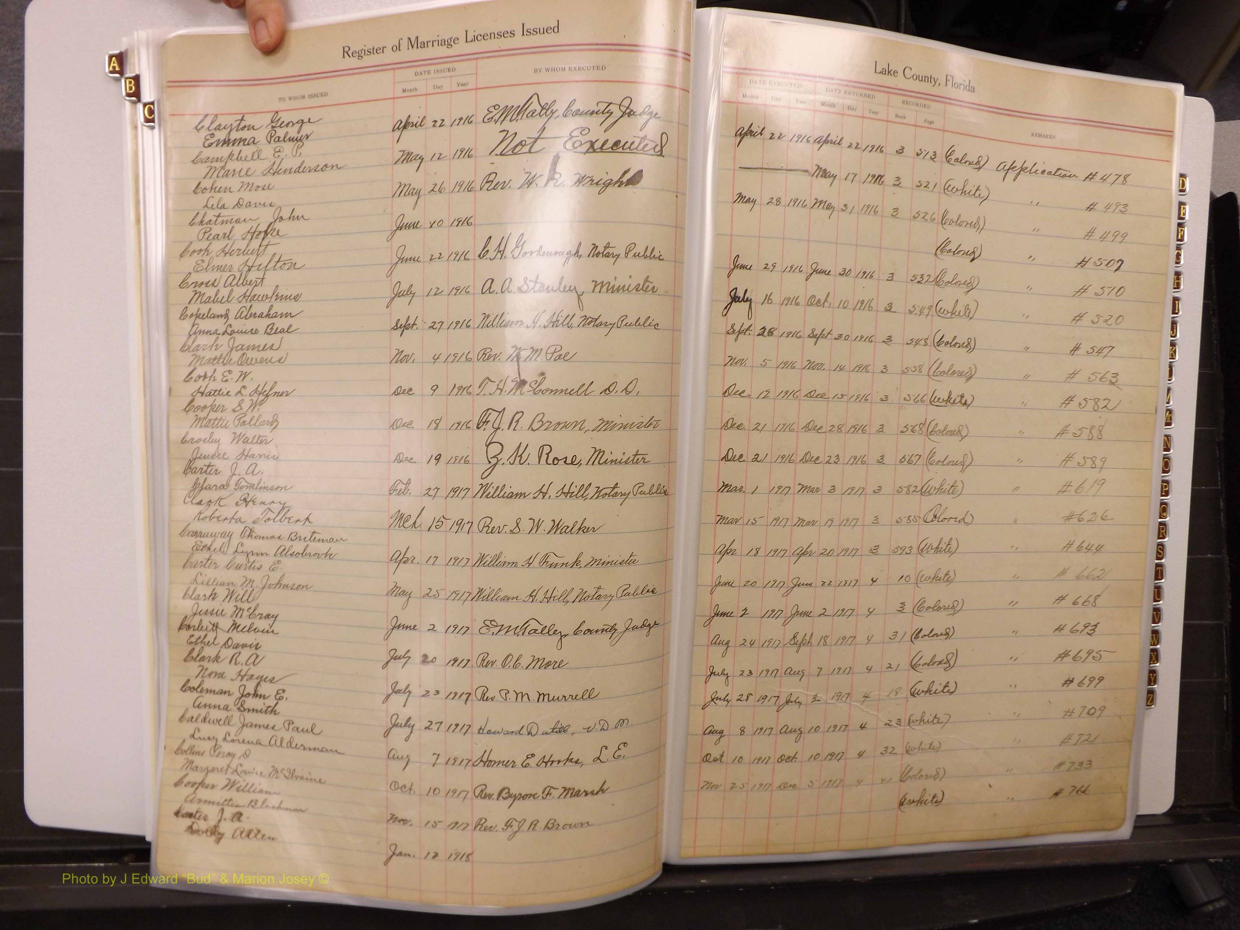 Lake Co, FL Marriage Book 1, 1912-1929 Index C3.JPG