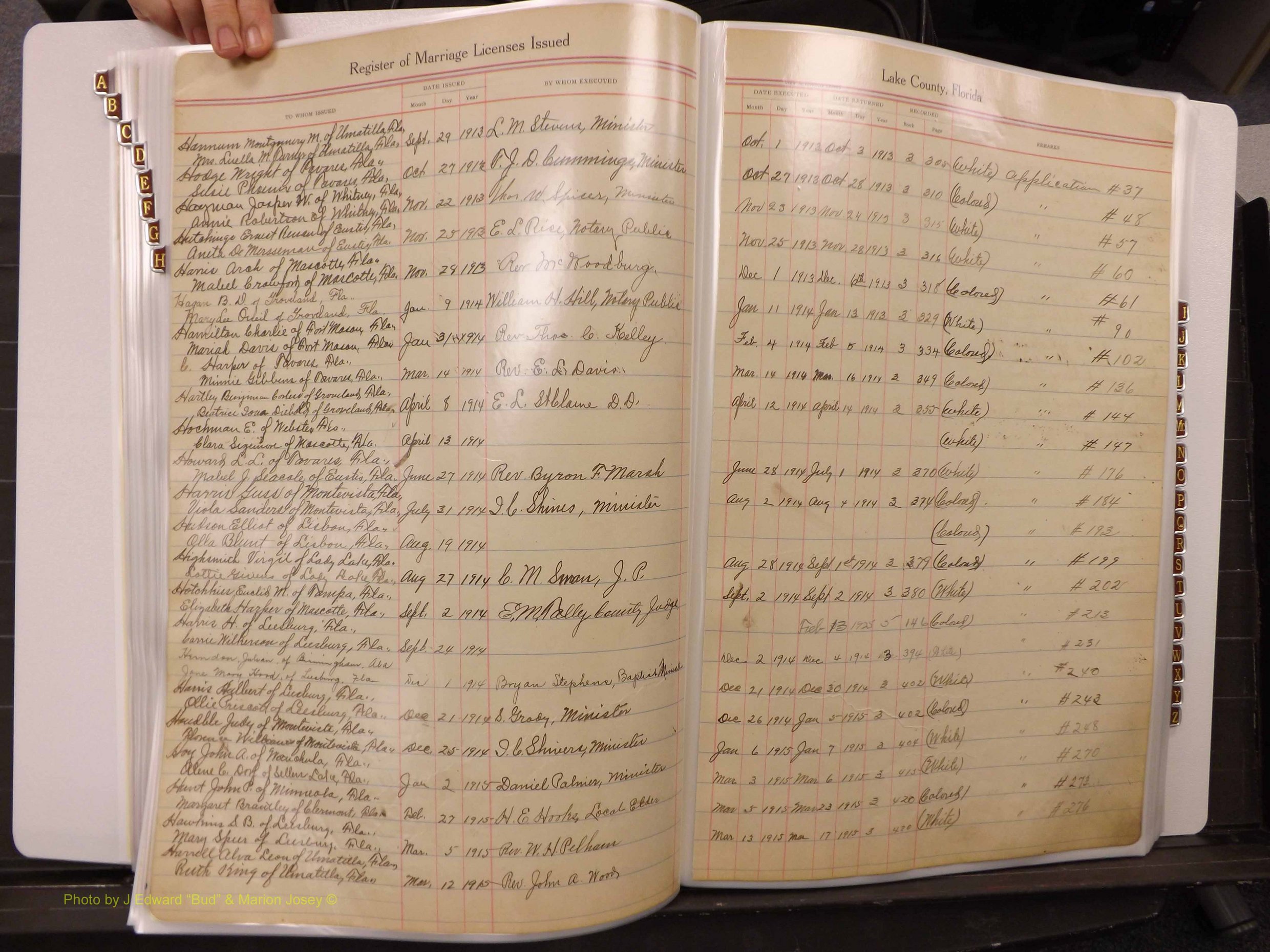 Lake Co, FL Marriage Book 1, 1912-1929 Index H2.JPG