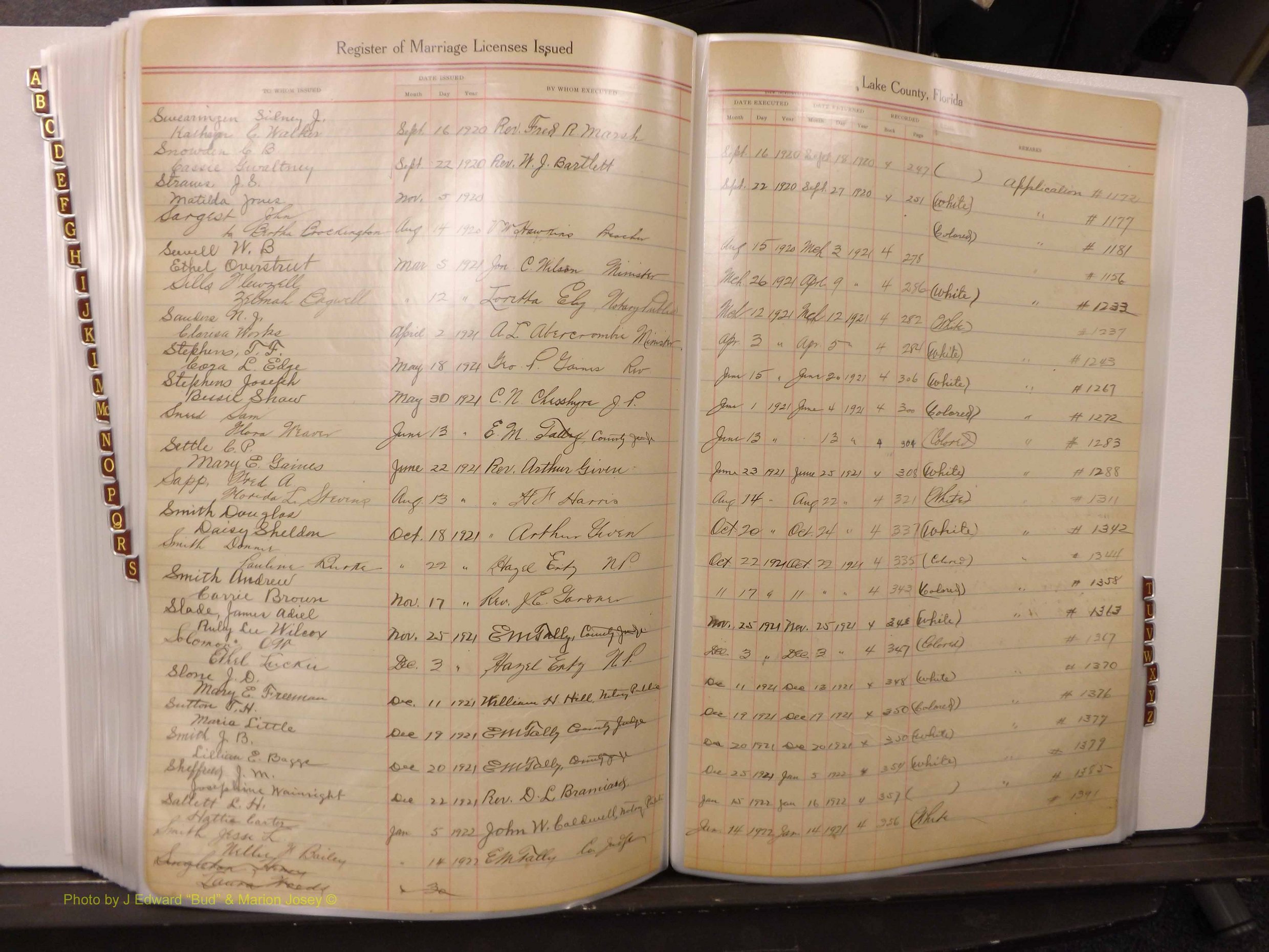 Lake Co, FL Marriage Book 1, 1912-1929 Index S7.JPG