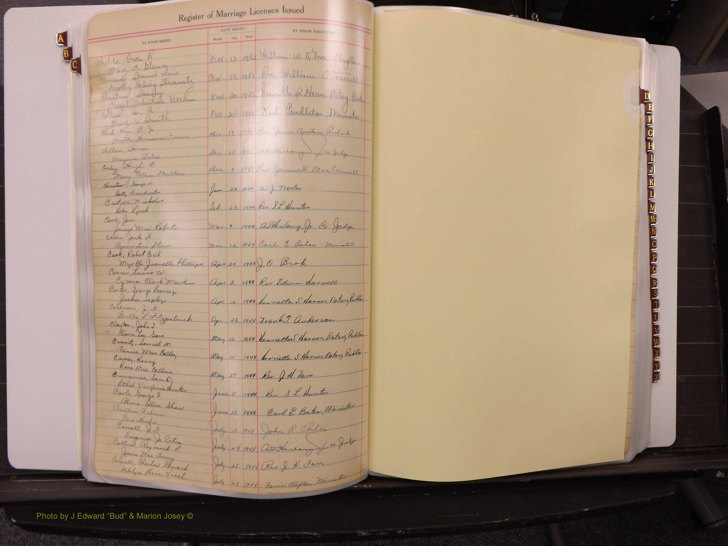 Lake Co, FL Marriage Book 2, 1929-1944 Index C15.JPG
