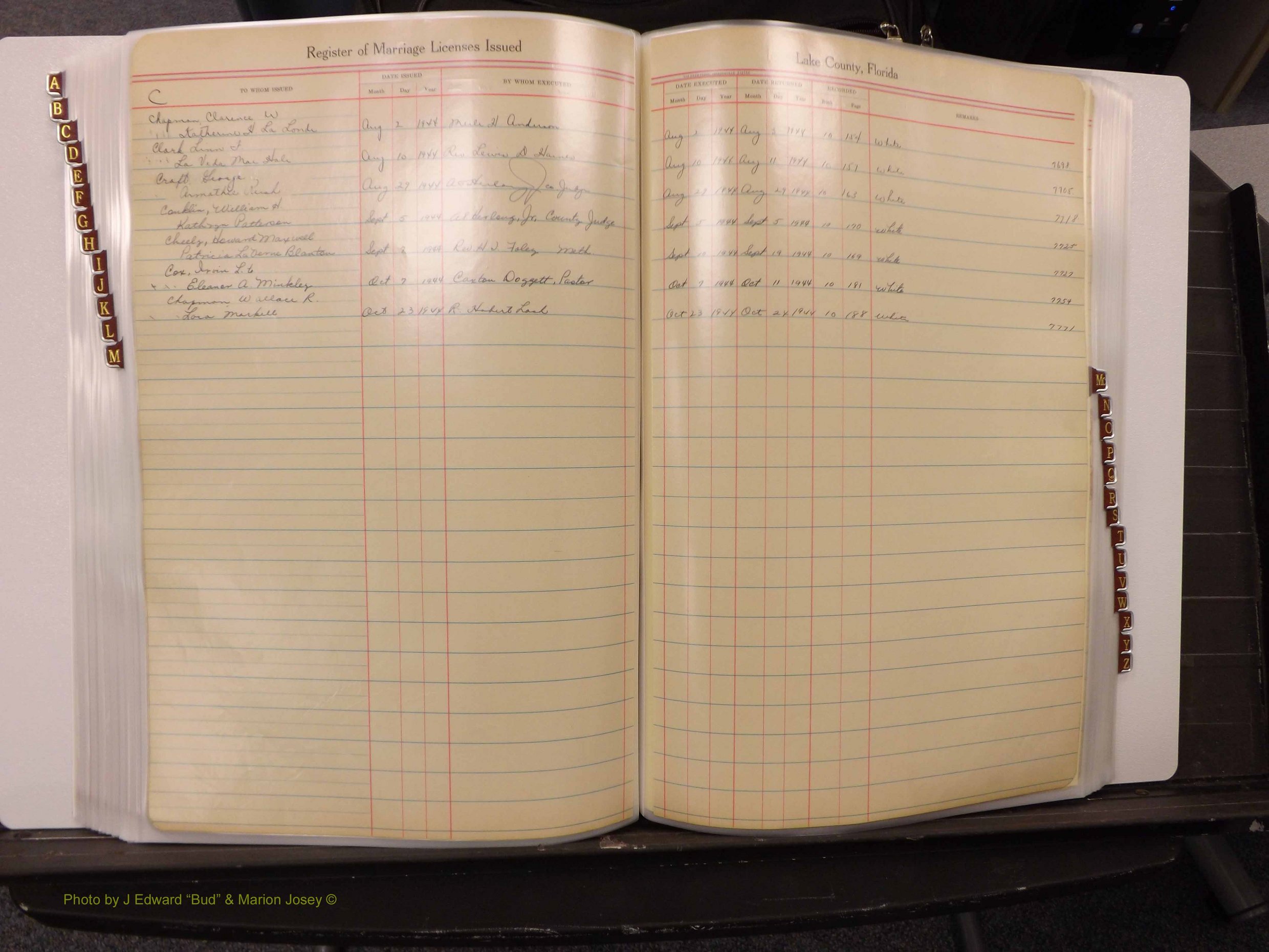 Lake Co, FL Marriage Book 2, 1929-1944 Index C16.JPG