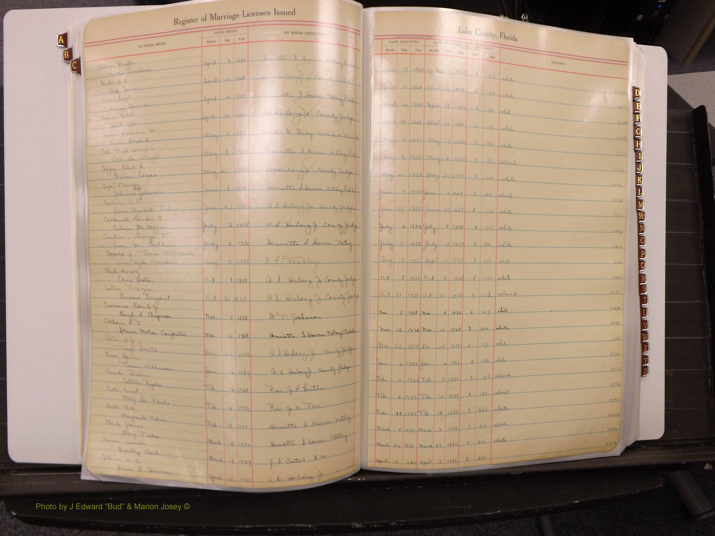 Lake Co, FL Marriage Book 2, 1929-1944 Index C9.JPG
