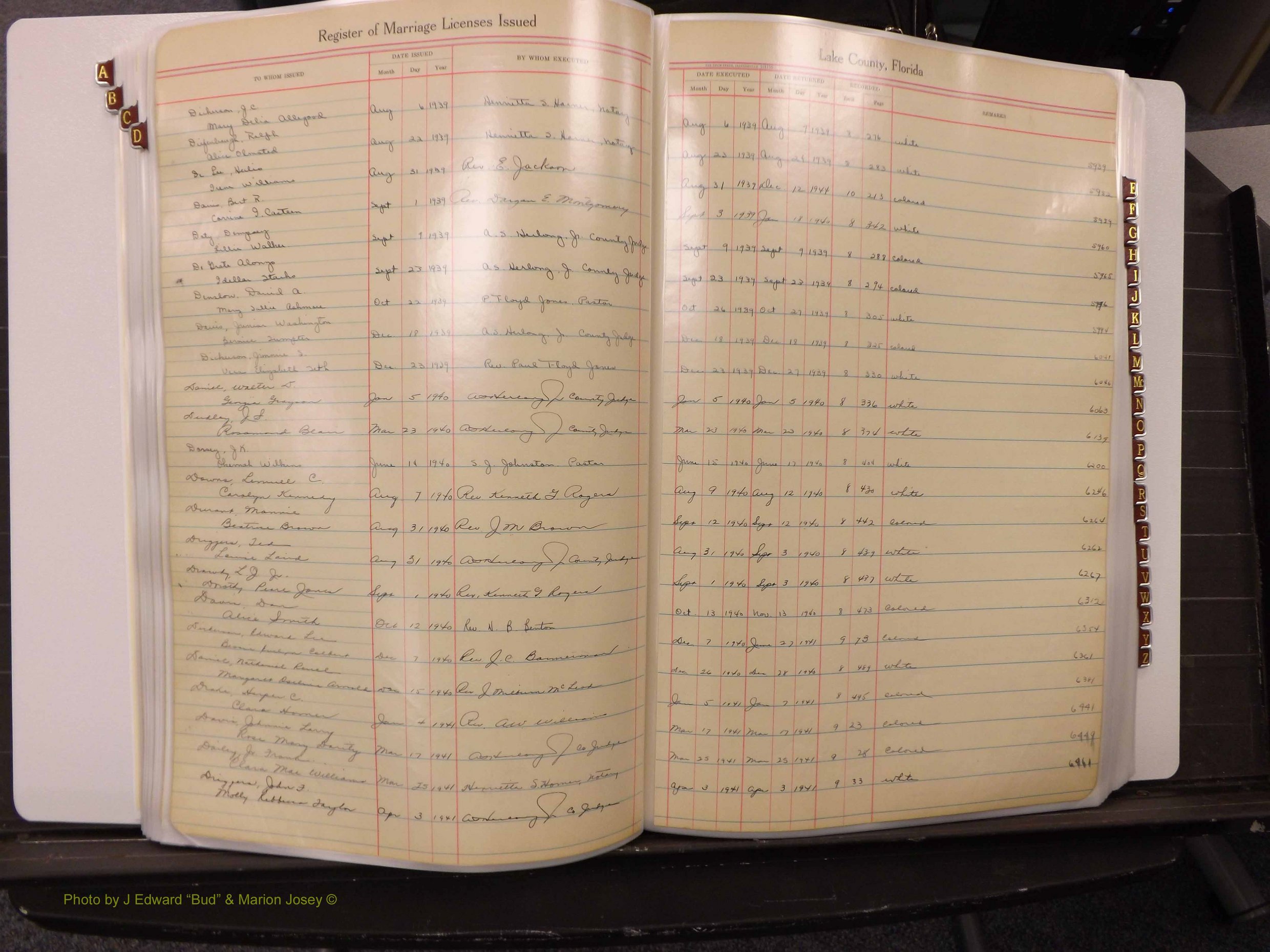 Lake Co, FL Marriage Book 2, 1929-1944 Index D7.JPG