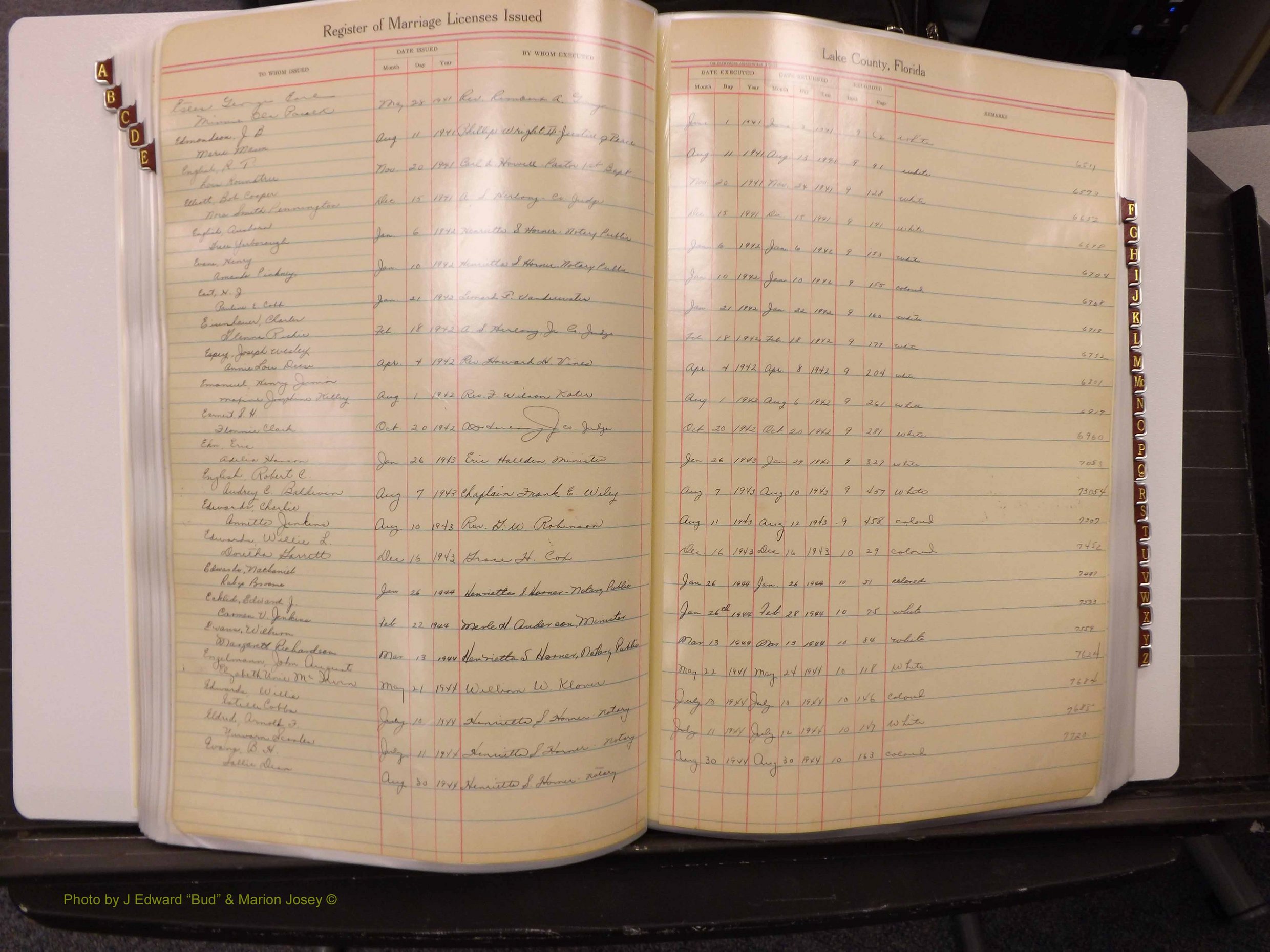 Lake Co, FL Marriage Book 2, 1929-1944 Index E3.JPG