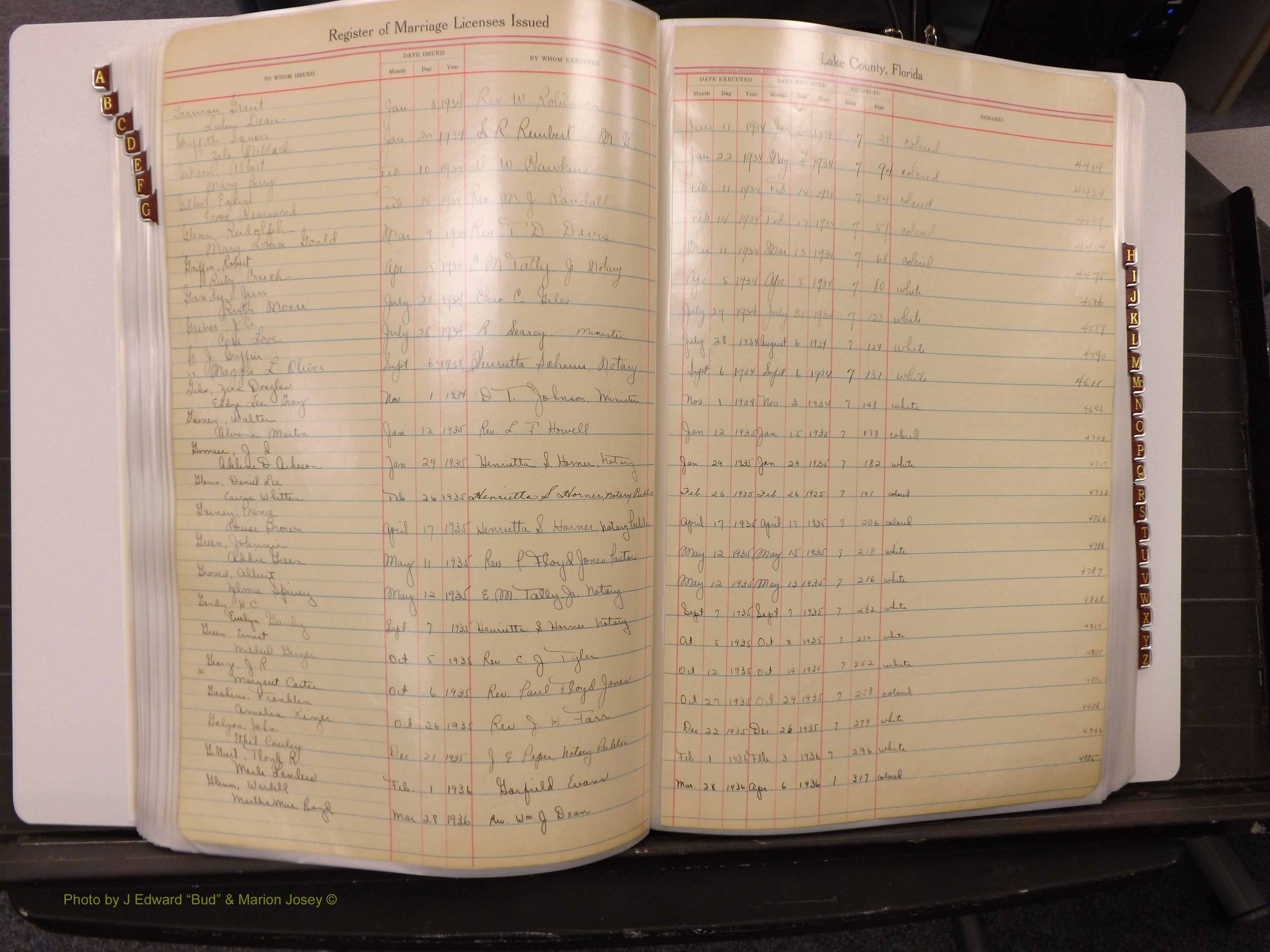 Lake Co, FL Marriage Book 2, 1929-1944 Index G3.JPG
