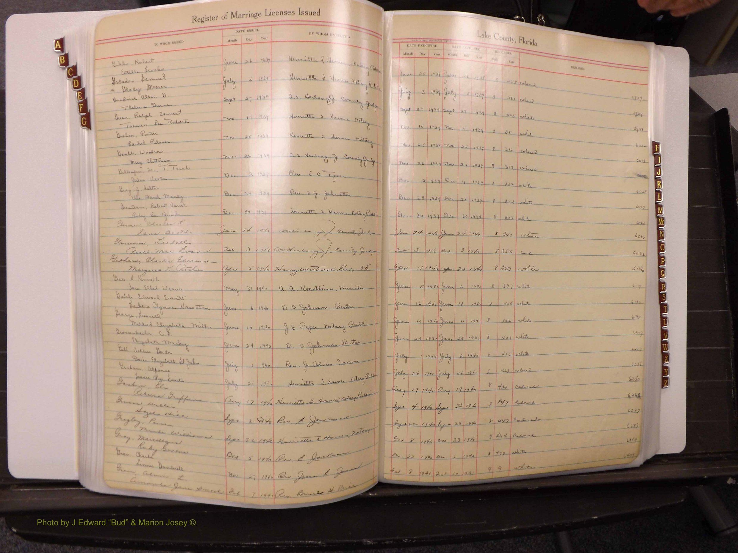 Lake Co, FL Marriage Book 2, 1929-1944 Index G6.JPG