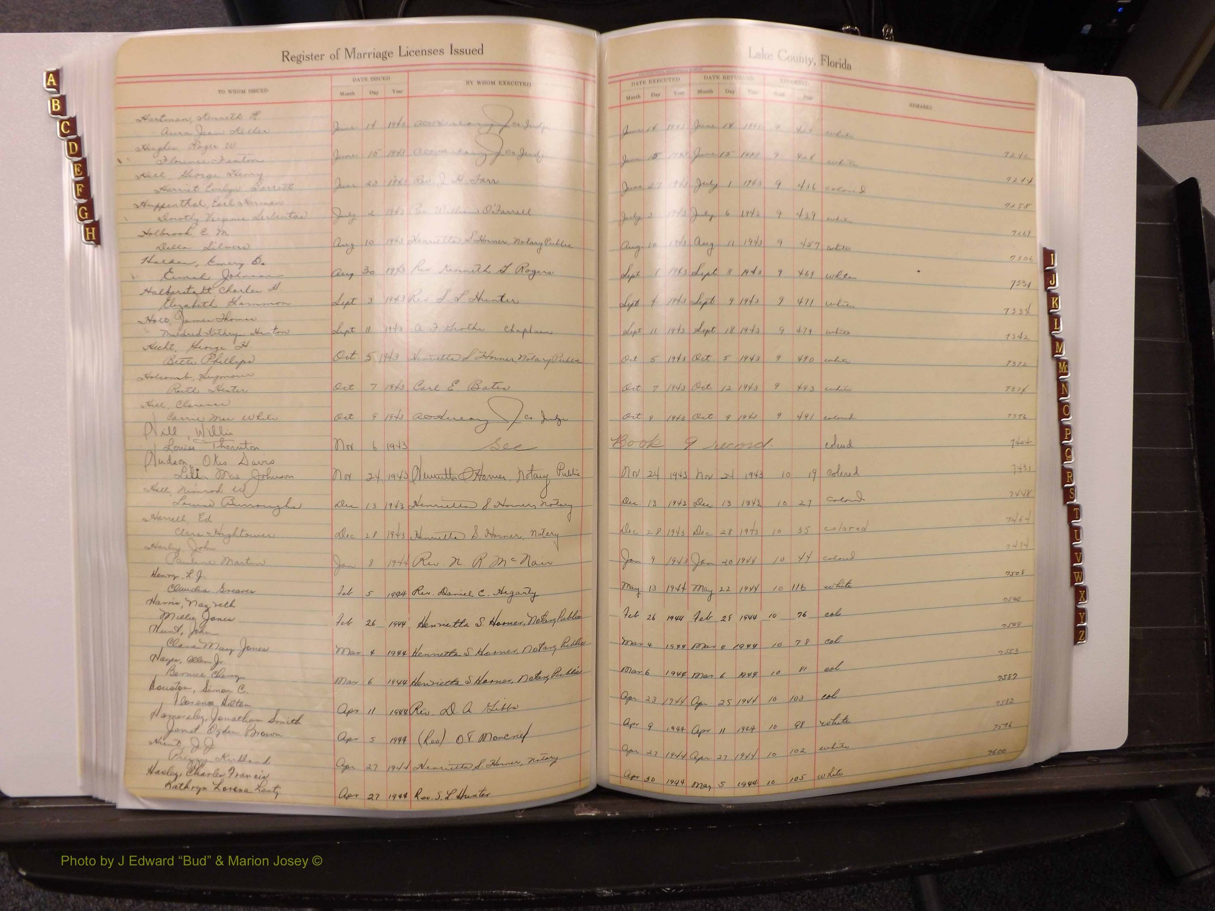 Lake Co, FL Marriage Book 2, 1929-1944 Index H16.JPG