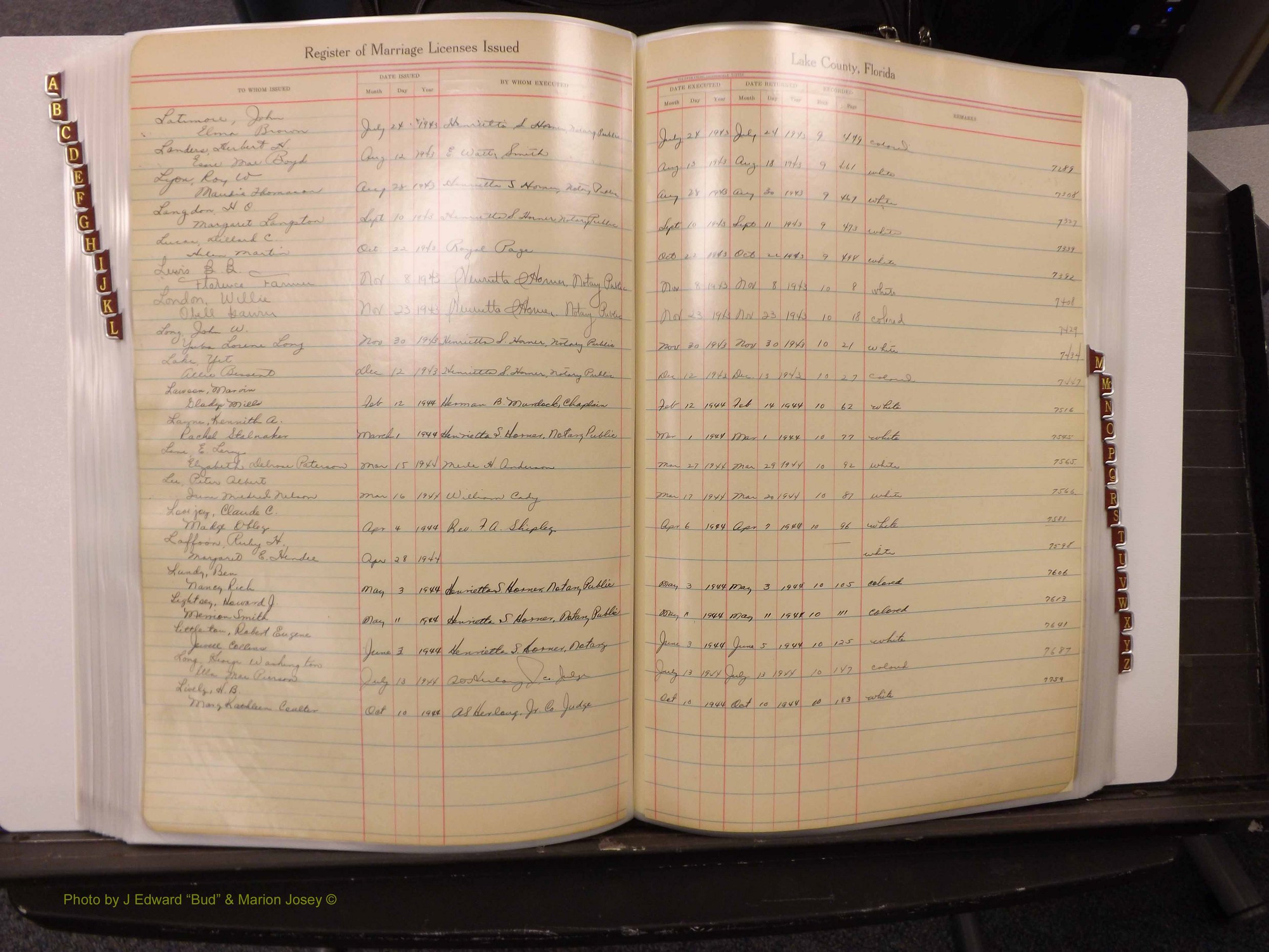 Lake Co, FL Marriage Book 2, 1929-1944 Index L8.JPG