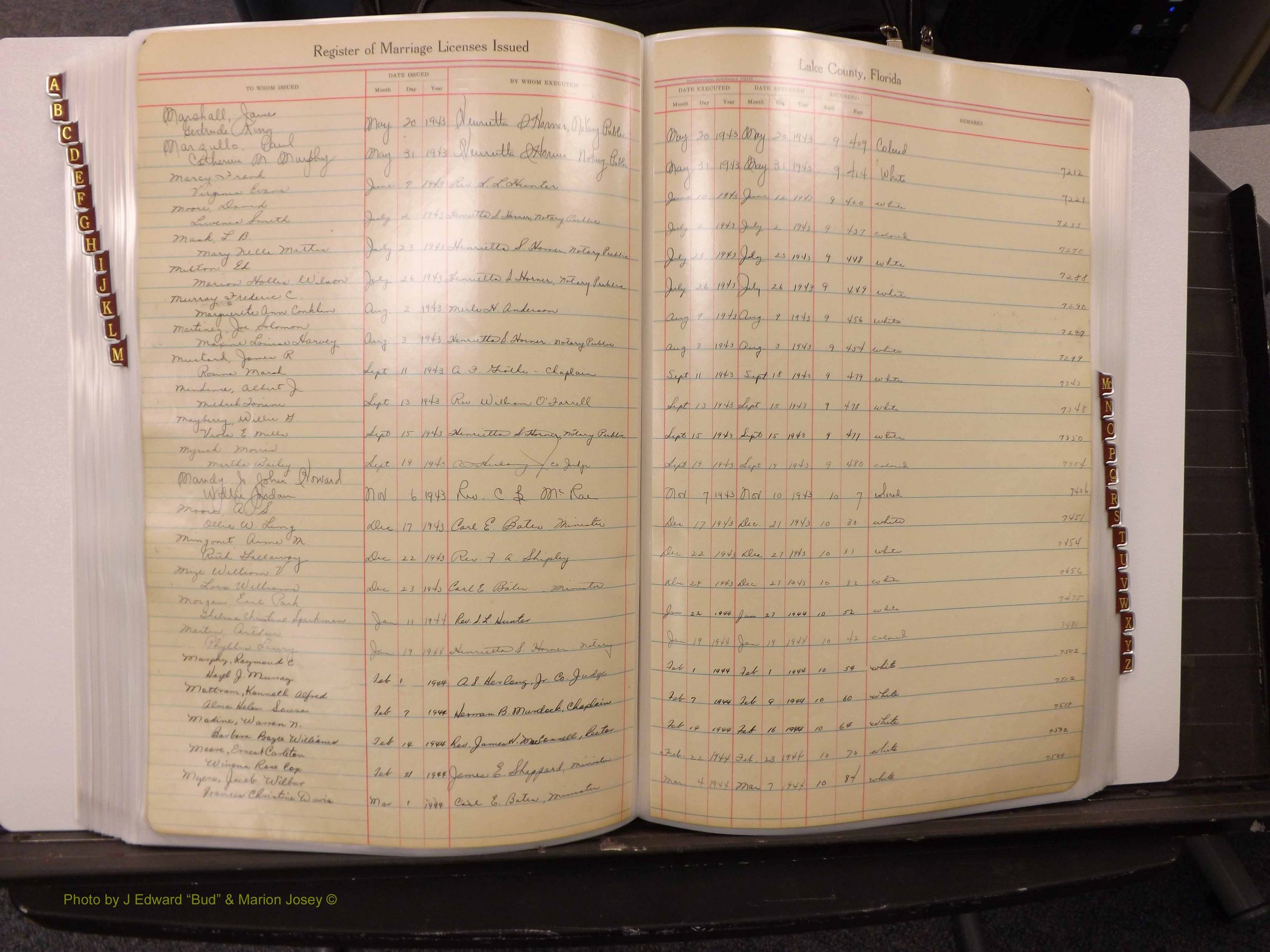 Lake Co, FL Marriage Book 2, 1929-1944 Index M11.JPG
