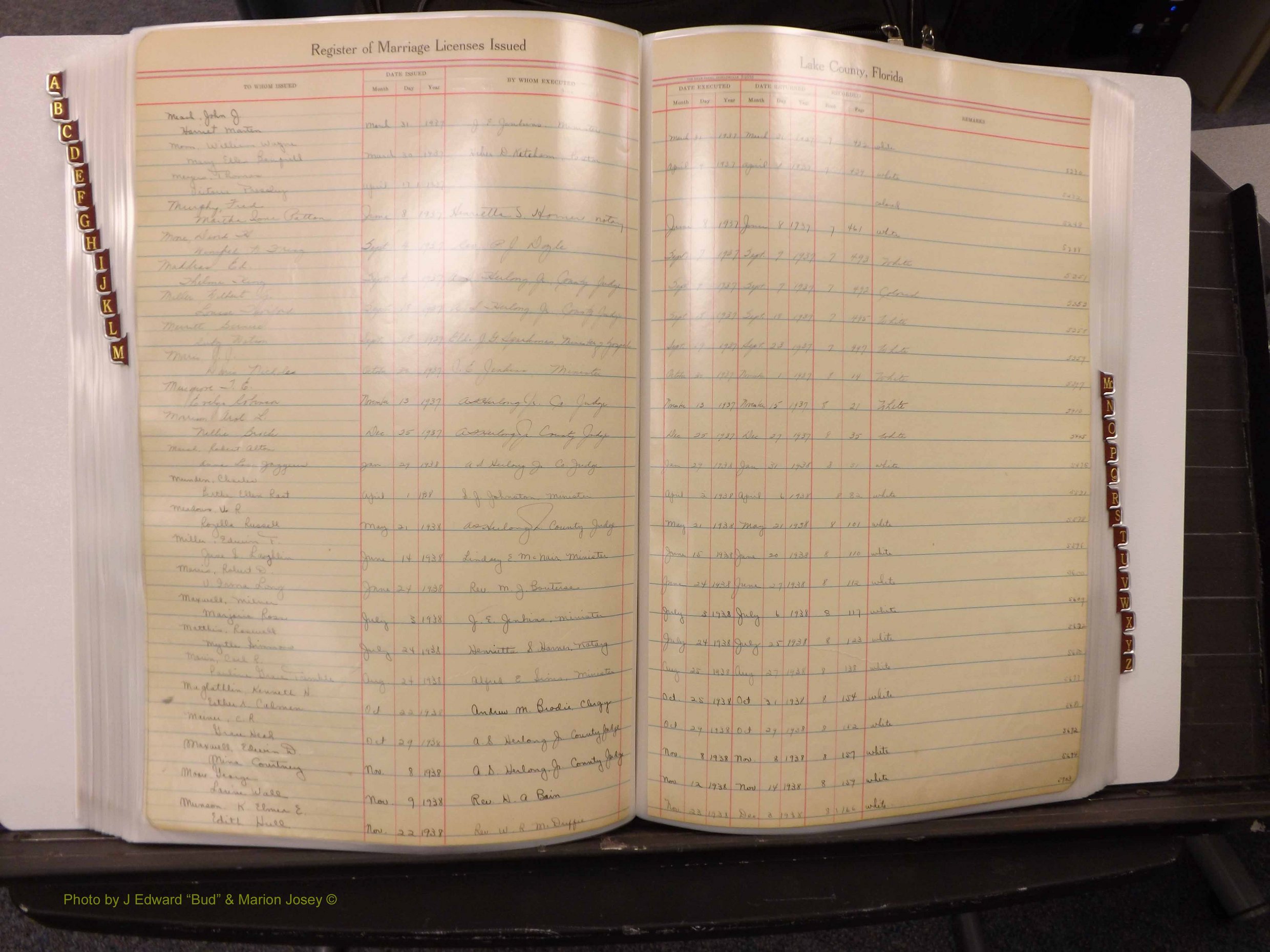 Lake Co, FL Marriage Book 2, 1929-1944 Index M6.JPG