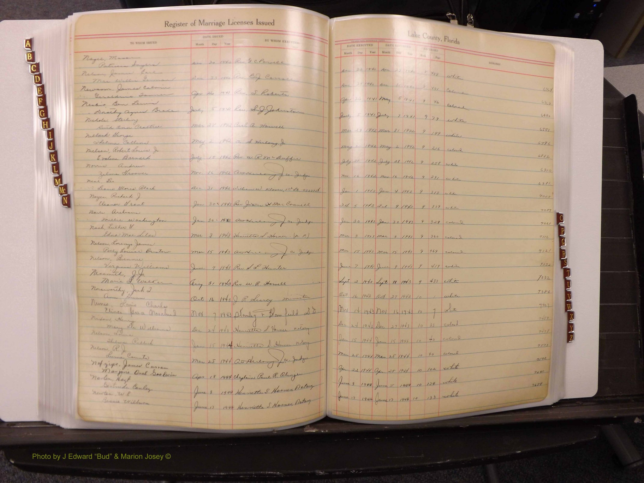 Lake Co, FL Marriage Book 2, 1929-1944 Index N3.JPG