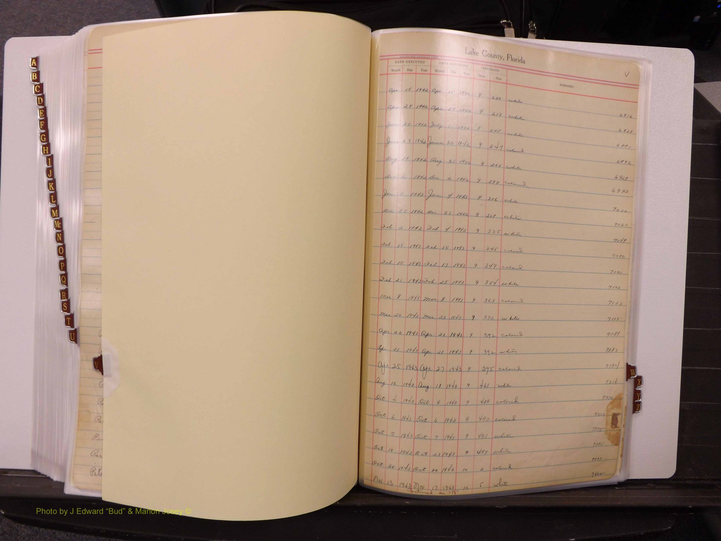 Lake Co, FL Marriage Book 2, 1929-1944 Index P10.JPG