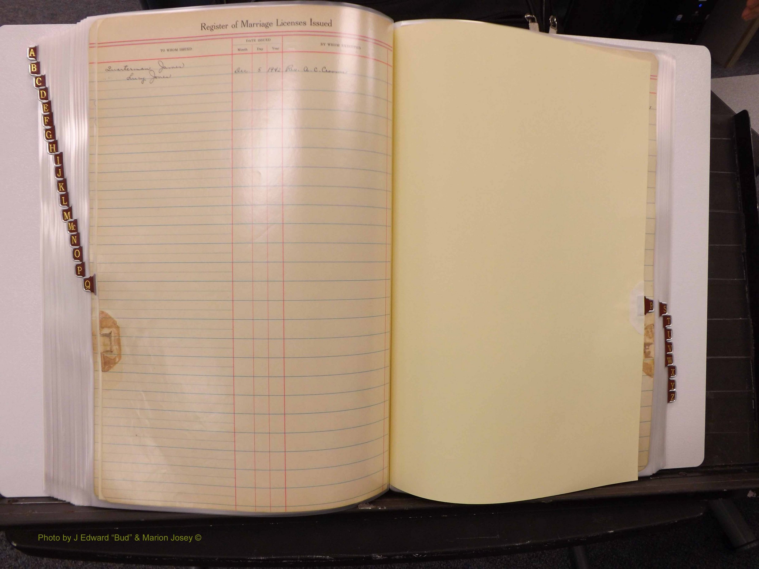 Lake Co, FL Marriage Book 2, 1929-1944 Index Q1.JPG