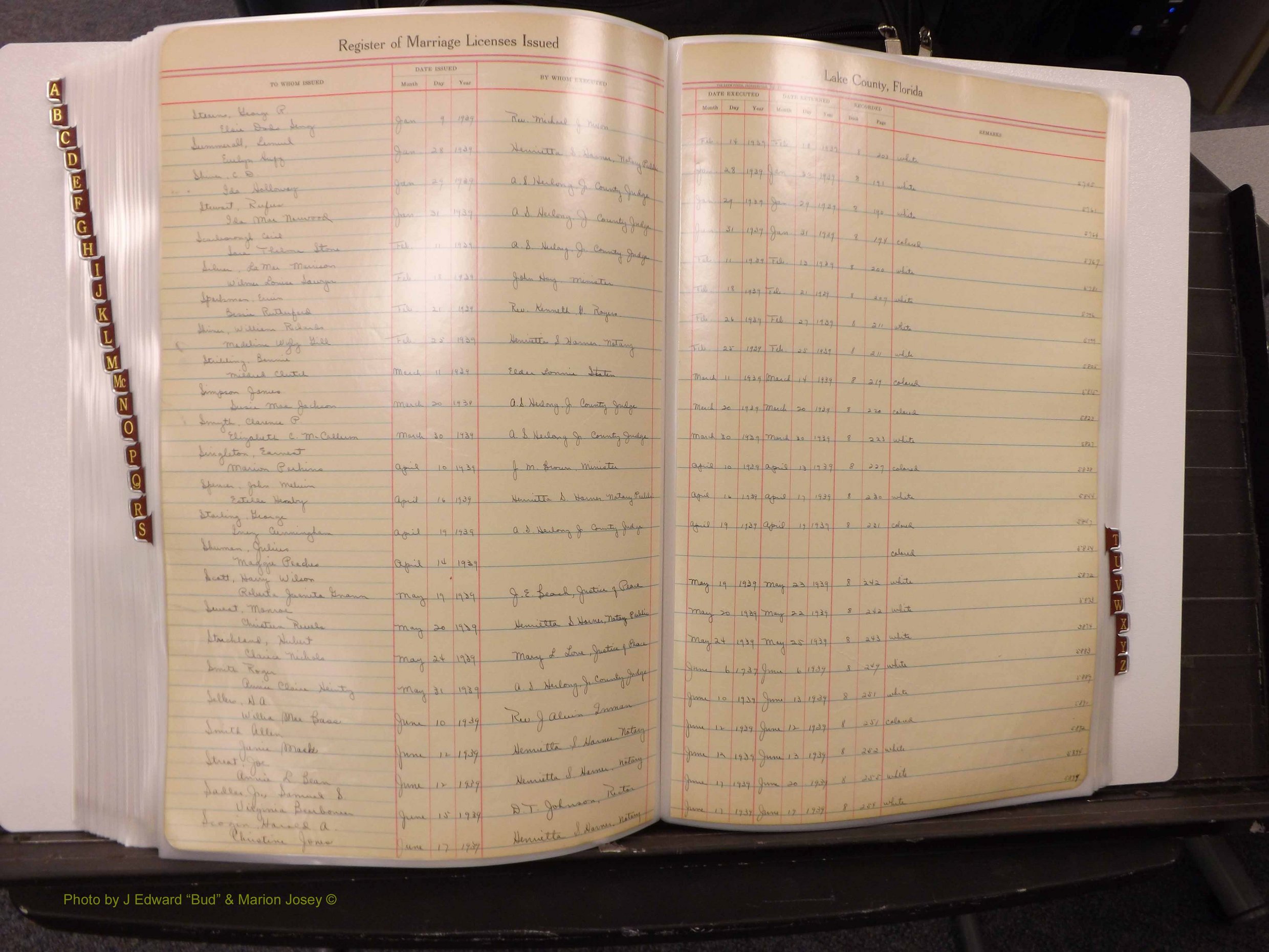 Lake Co, FL Marriage Book 2, 1929-1944 Index S10.JPG