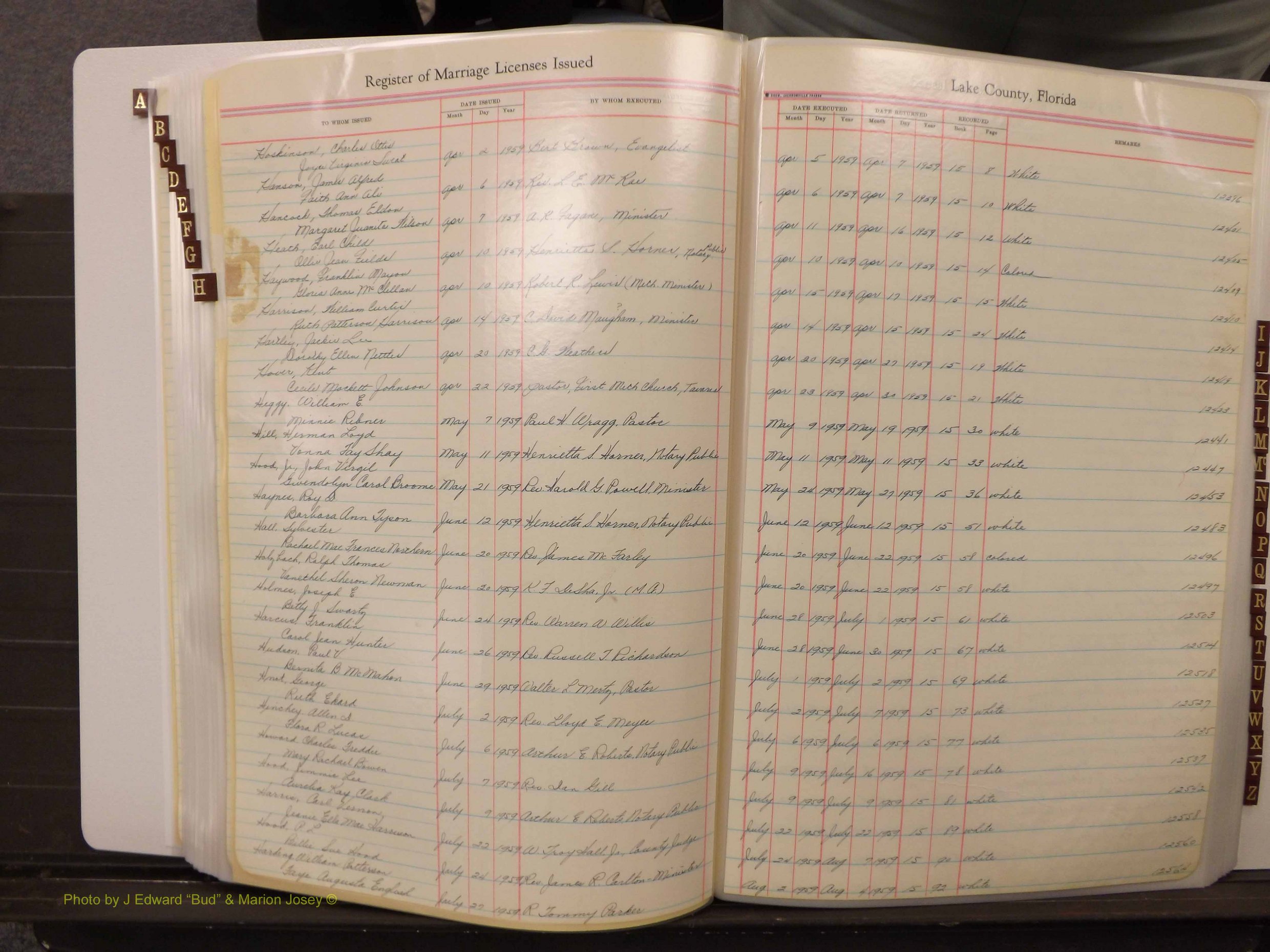 Lake Co, FL Marriage Book 4, 1959-1964 Index H1.JPG