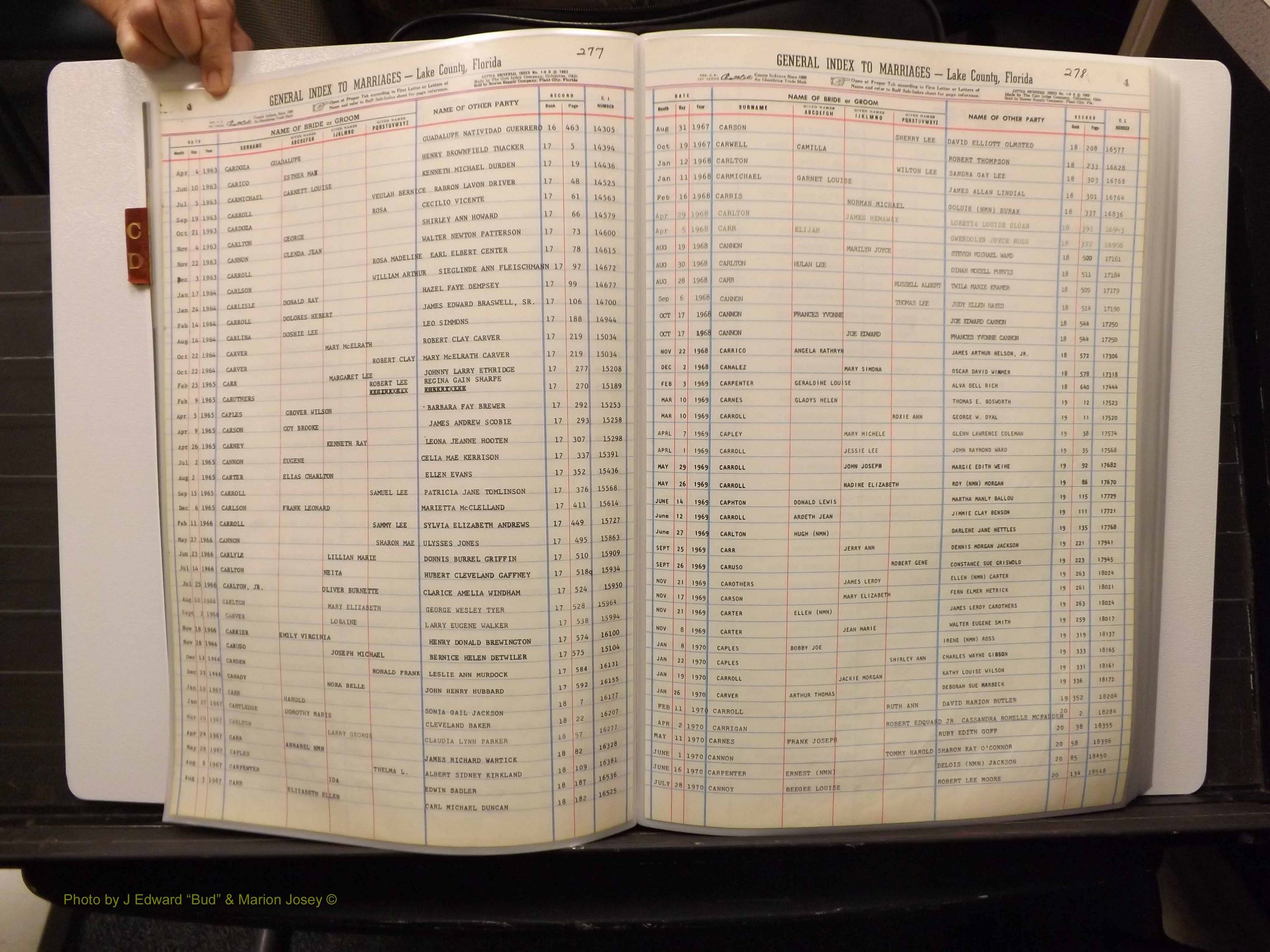Lake Co, FL Marriage Index C-D, 1889-1986 (109).JPG