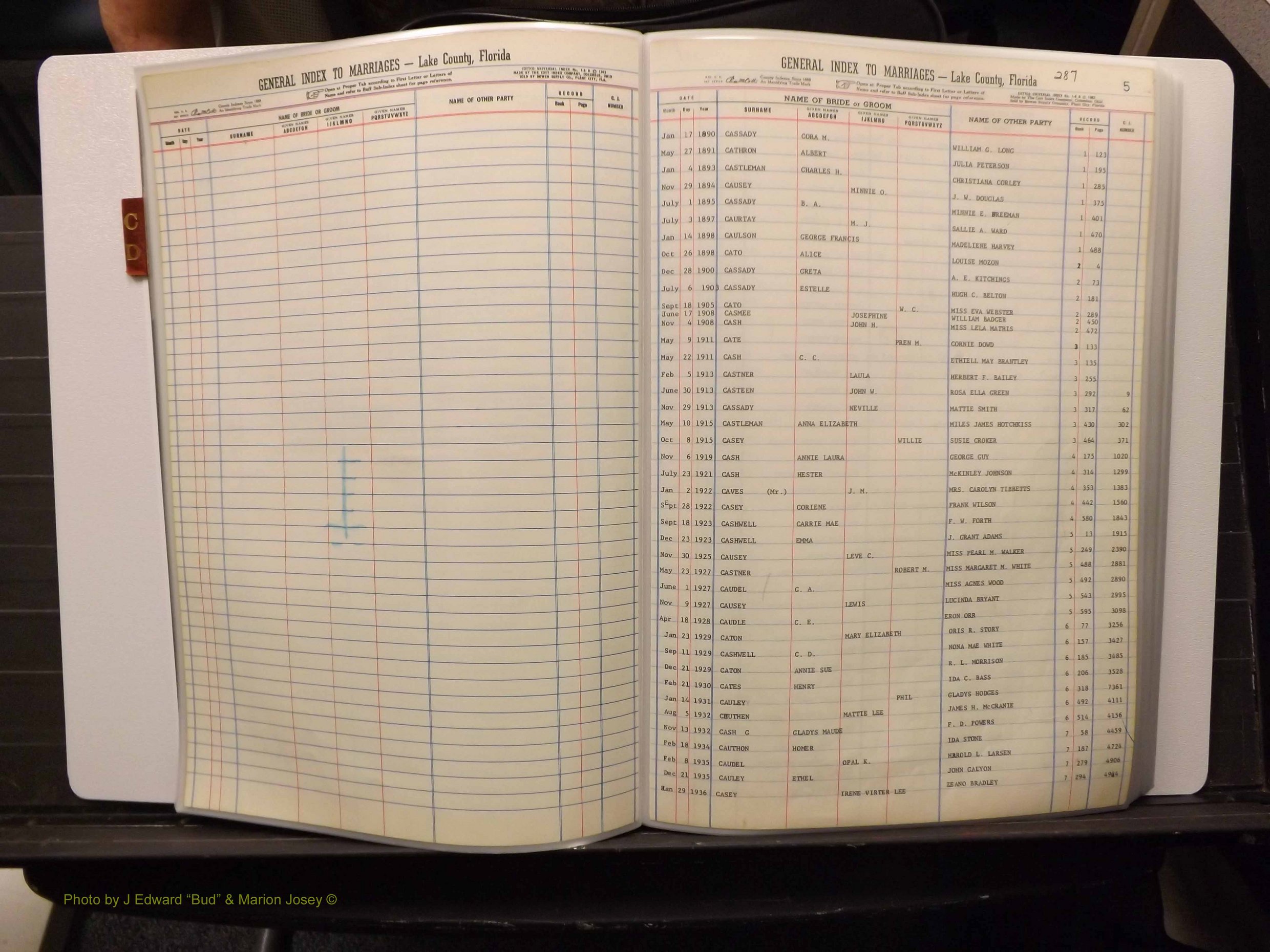 Lake Co, FL Marriage Index C-D, 1889-1986 (114).JPG