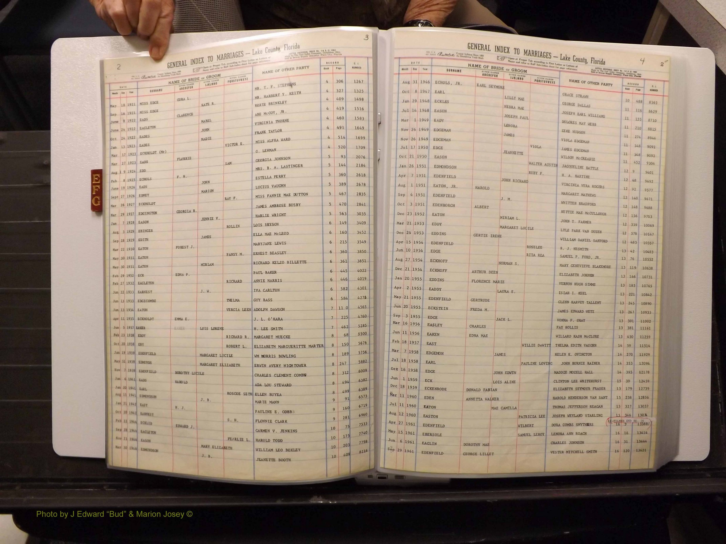 Lake Co, FL Marriage Index E-F-G, 1889-1986 (103).JPG