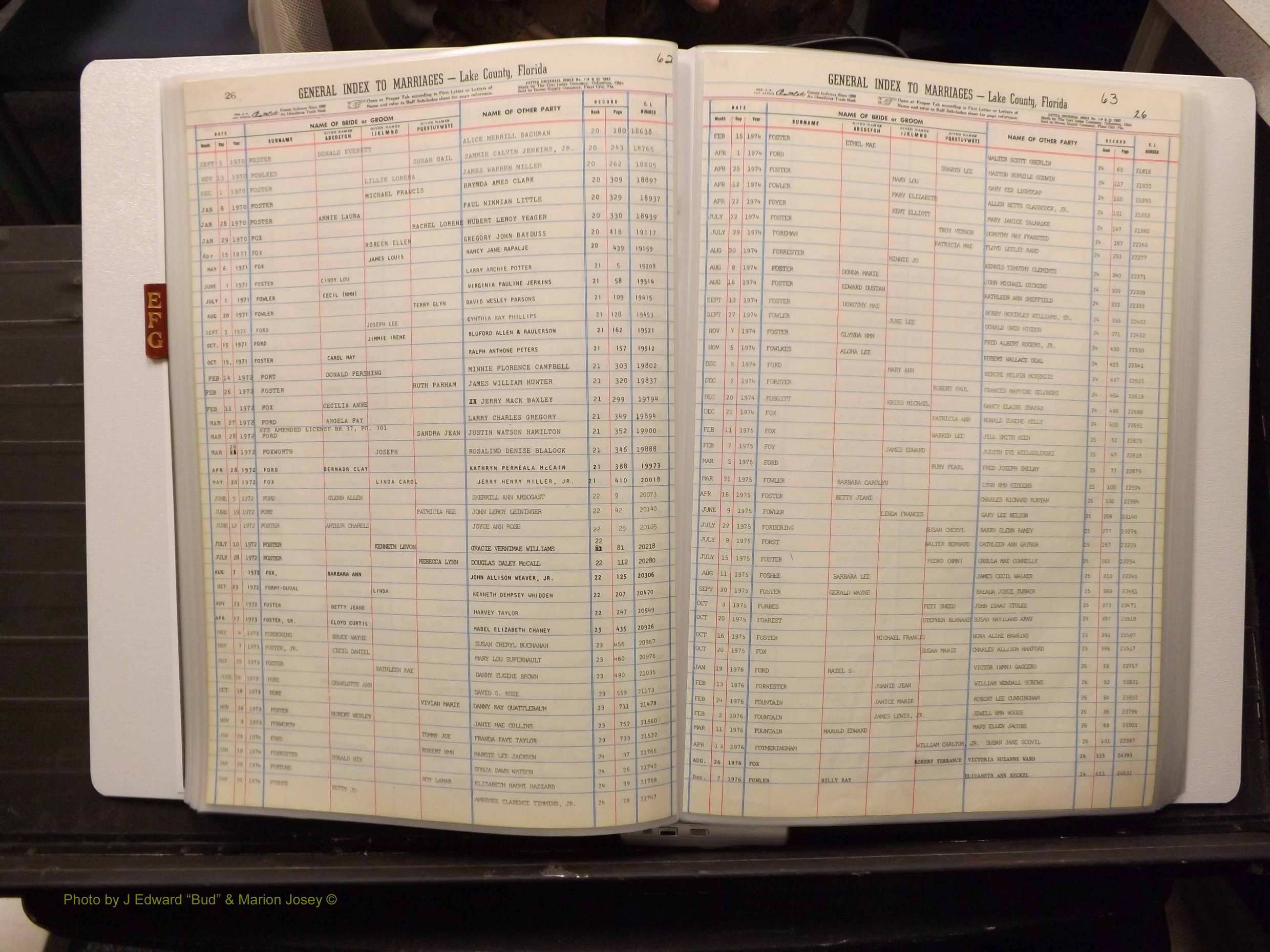 Lake Co, FL Marriage Index E-F-G, 1889-1986 (136).JPG