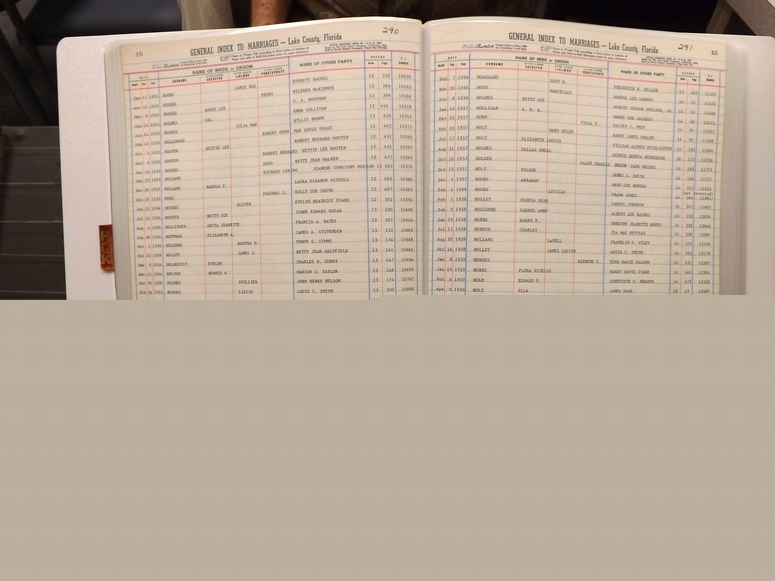 Lake Co, FL Marriage Index H-I-J-K, 1889-1986 (146).JPG