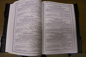 Laurens Co, GA, Marriages Book K, 1886 - 1896, P 134-135.JPG