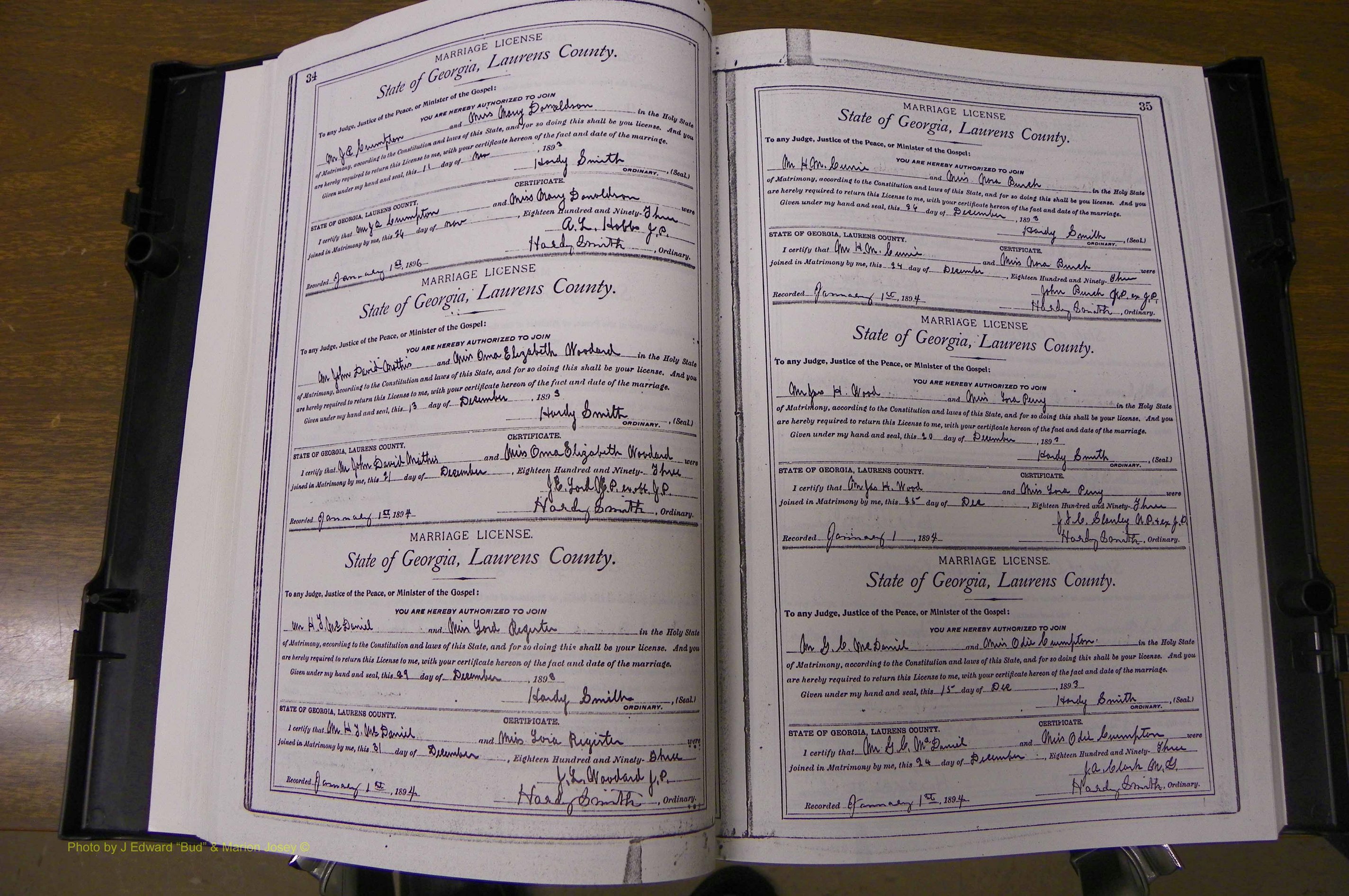 Laurens Co, GA, Marriages Book L, 1892 - 1906, P 034-035.JPG