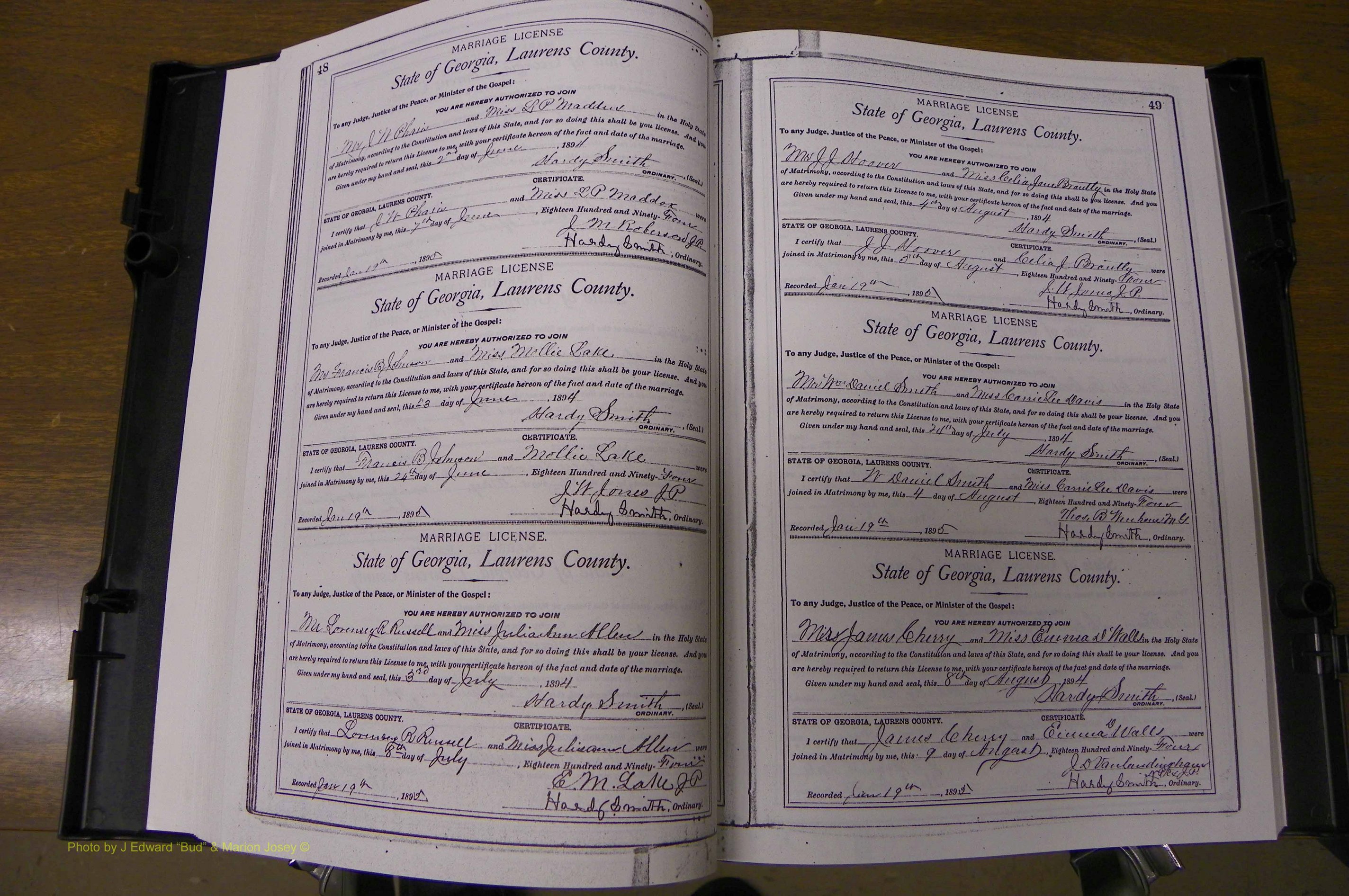 Laurens Co, GA, Marriages Book L, 1892 - 1906, P 048-049.JPG