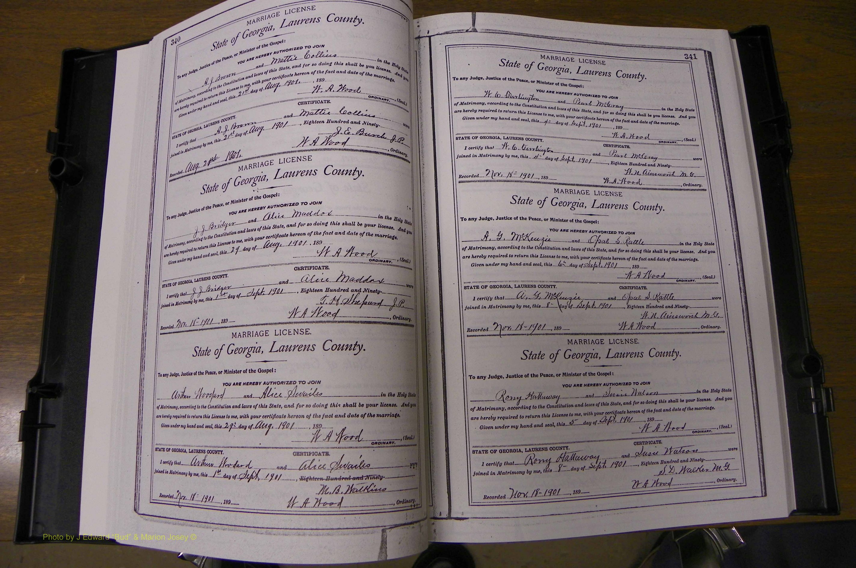 Laurens Co, GA, Marriages Book L, 1892 - 1906, P 340-341.JPG