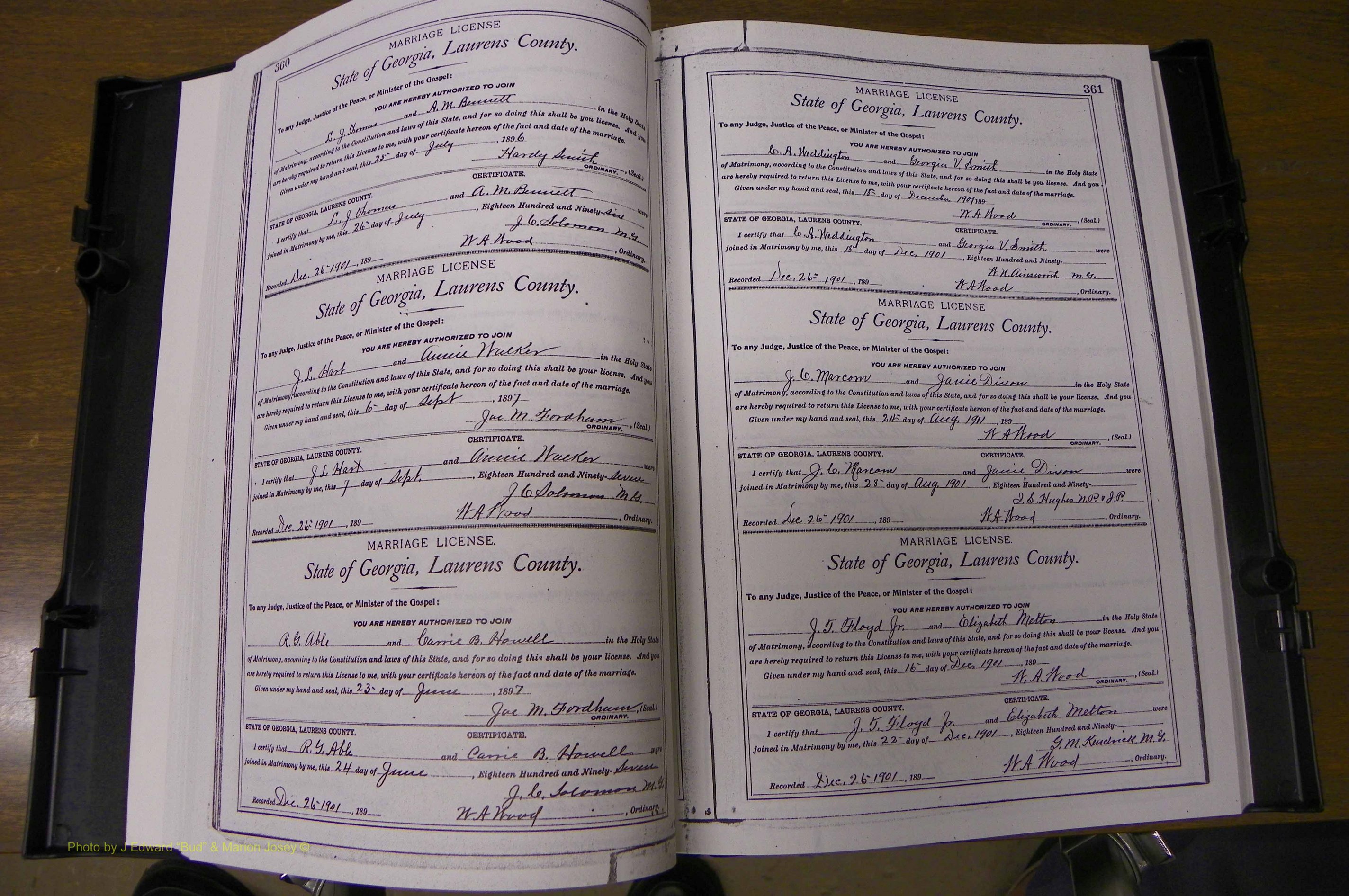 Laurens Co, GA, Marriages Book L, 1892 - 1906, P 360-361.JPG