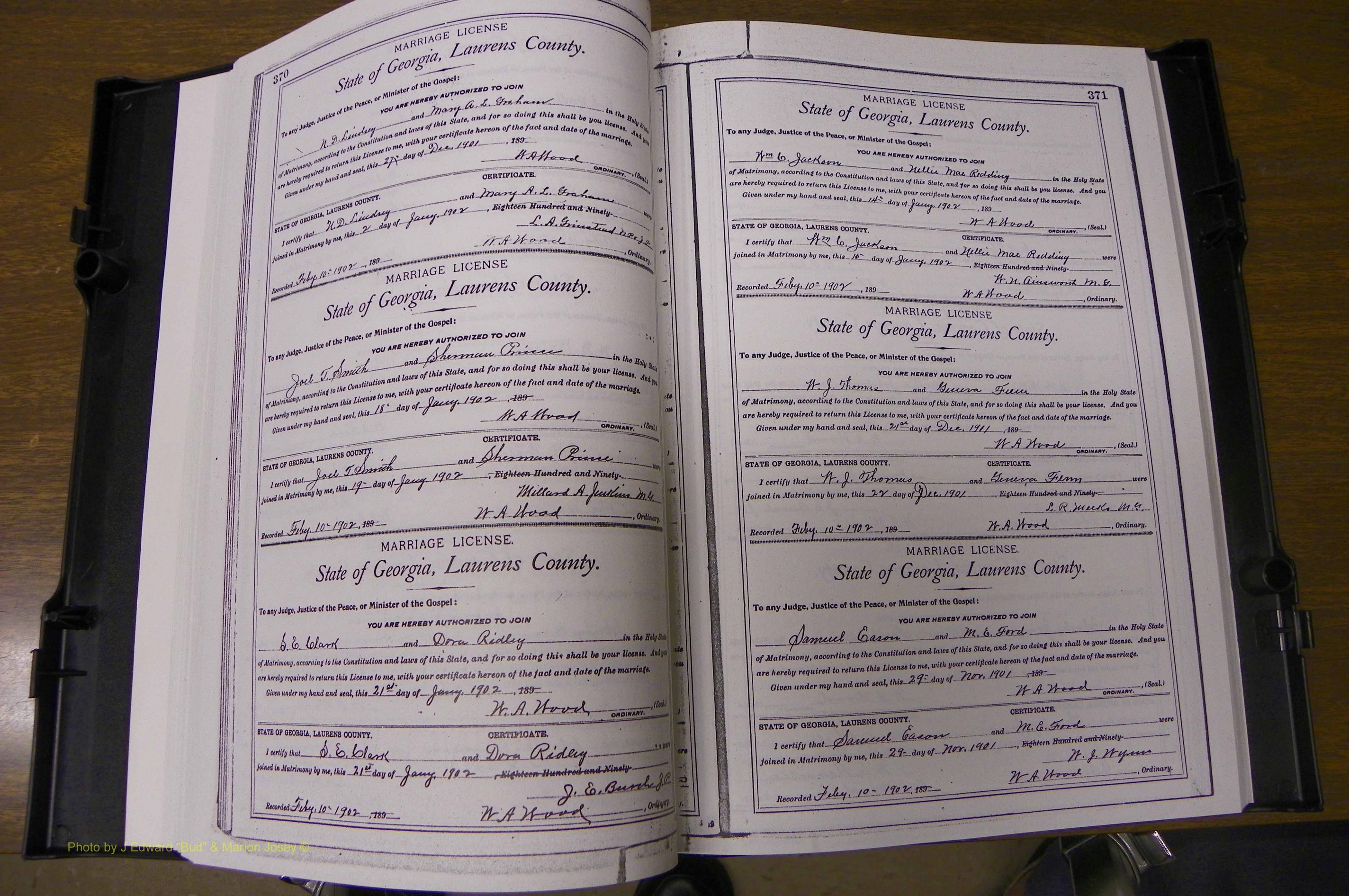 Laurens Co, GA, Marriages Book L, 1892 - 1906, P 370-371.JPG
